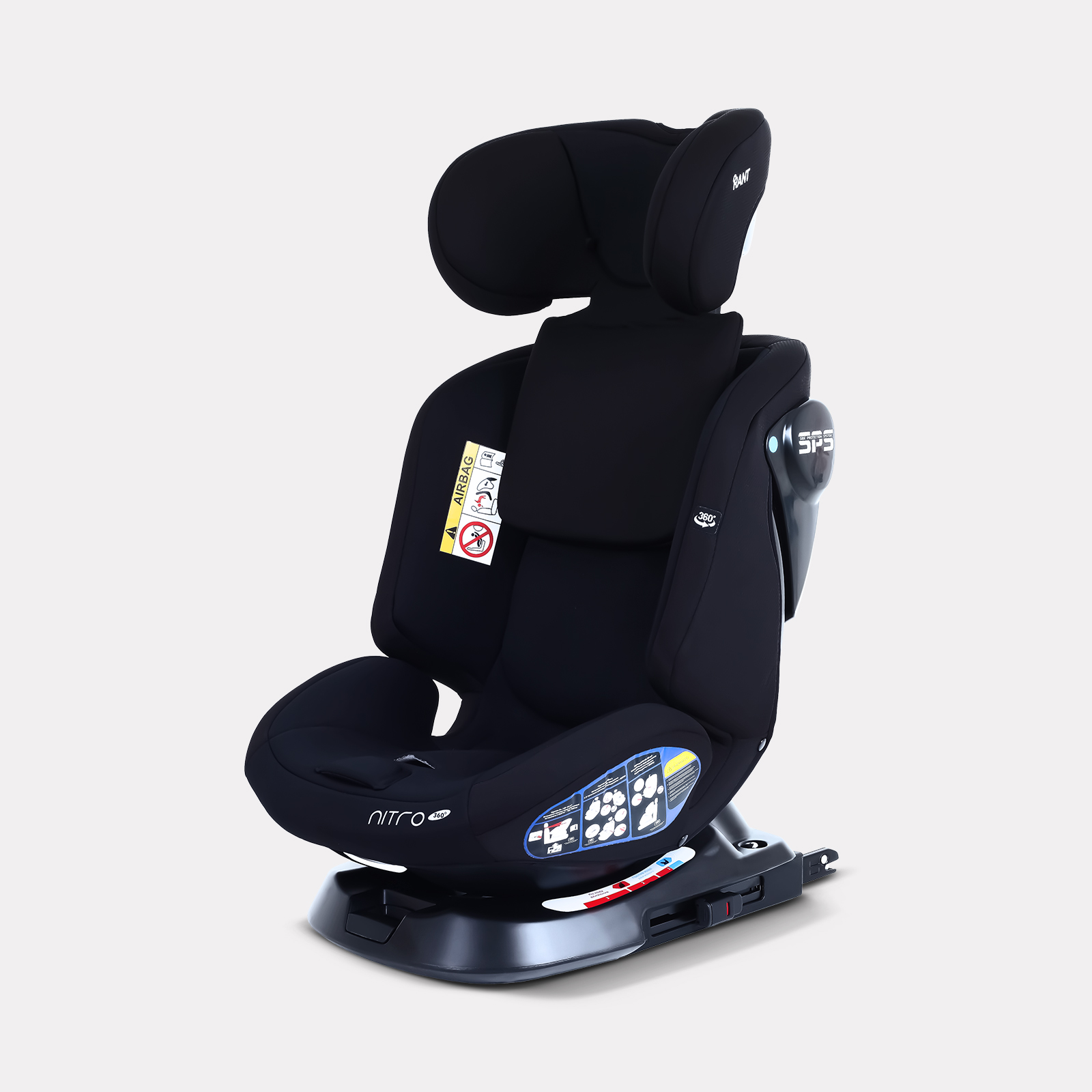 Автокресло Rant NITRO New isofix Isofix 0+/1/2/3 (0-36 кг) черный - фото 2