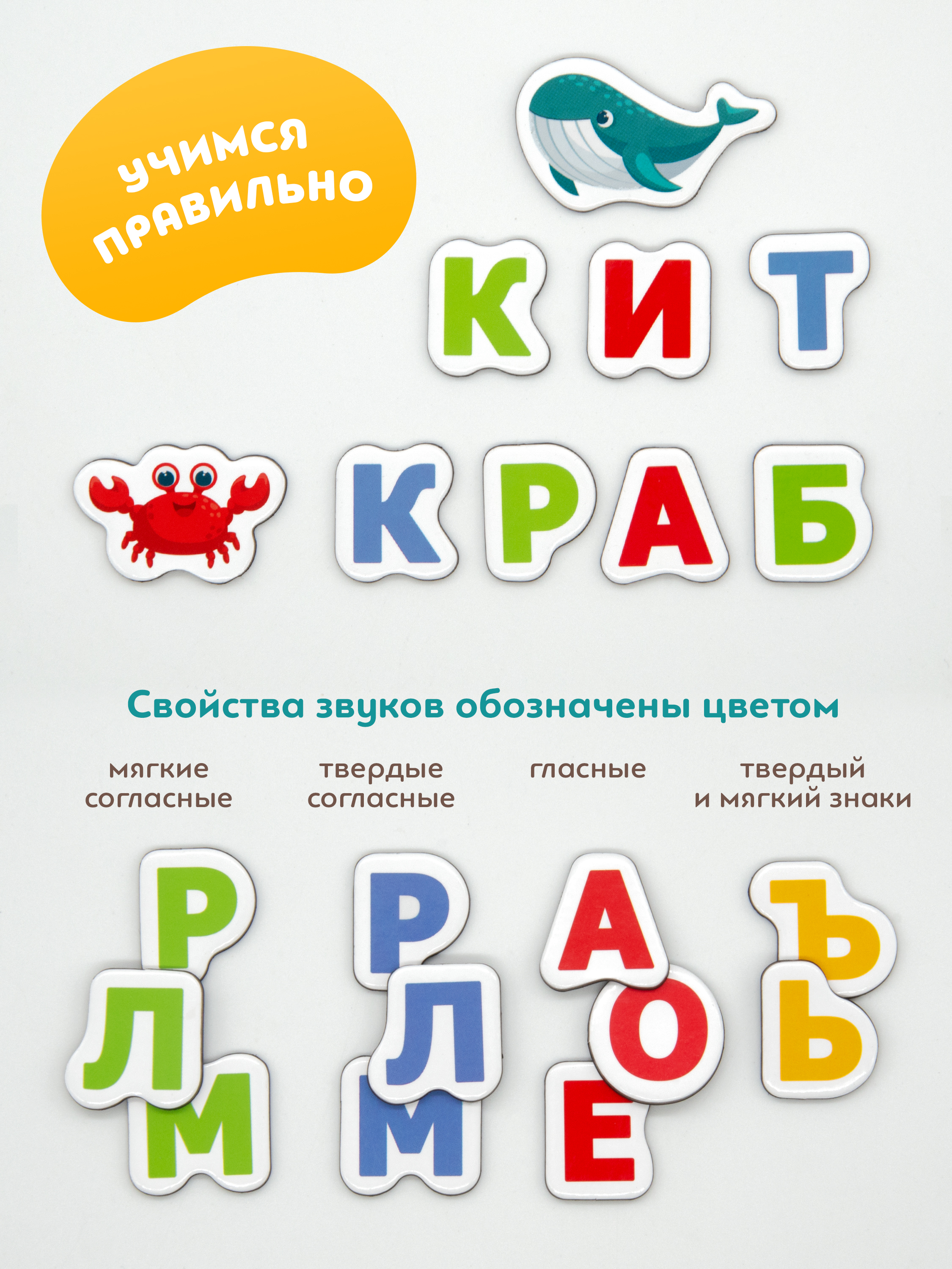 Игрушка ОМ ЭНД МОМ Азбука игровой набор магнитный - фото 7