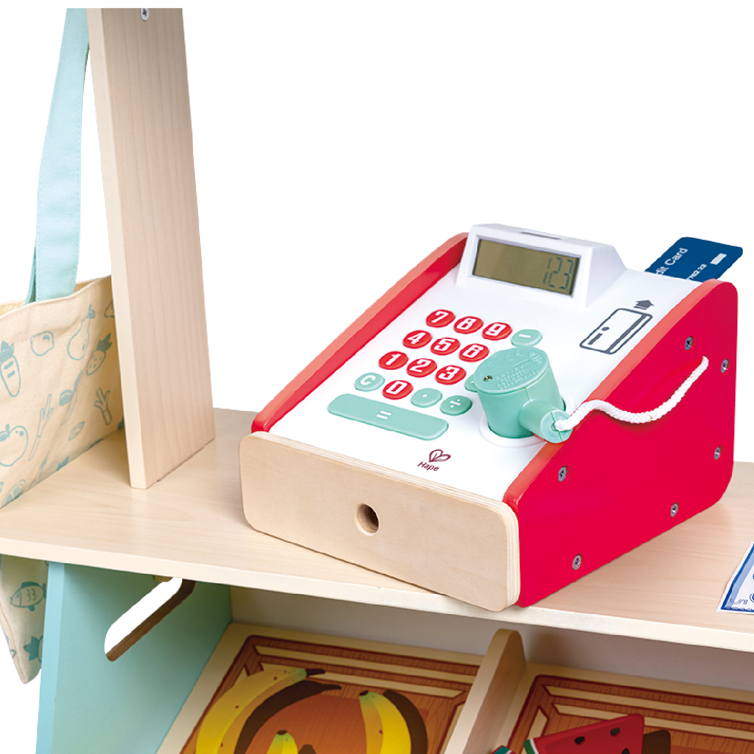 Игровой набор Hape продукты, прилавок, касса - фото 11