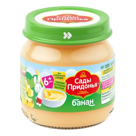Пюре Сады Придонья Банан с 6 мес 80 г