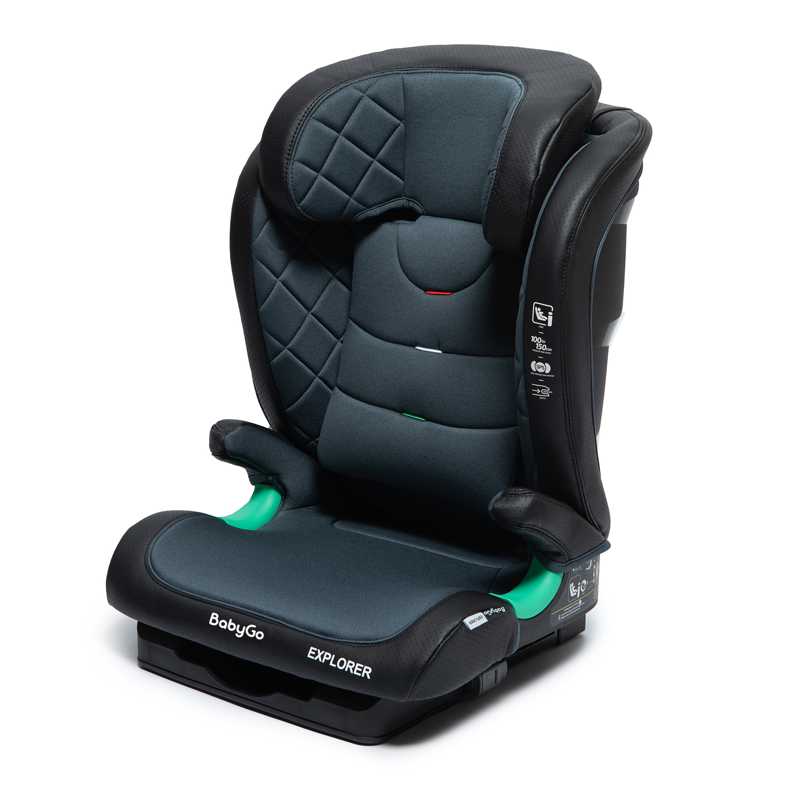 Автокресло BabyGo Explorer New Isofix 2/3 (15-36 кг) черный - фото 1