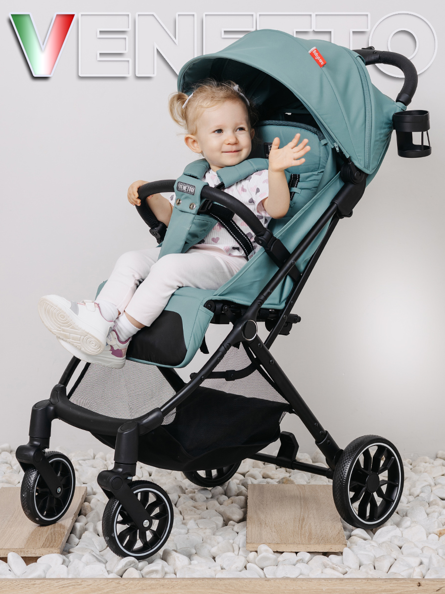 Коляска прогулочная BabyCare Venetto Зеленый хаки - фото 19