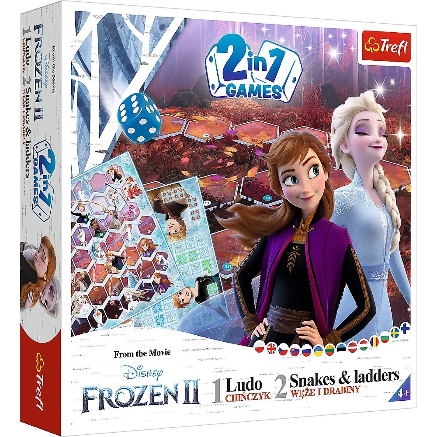 Игра настольная Trefl Frozen 2 Змеи и лестницы 2068 - фото 1