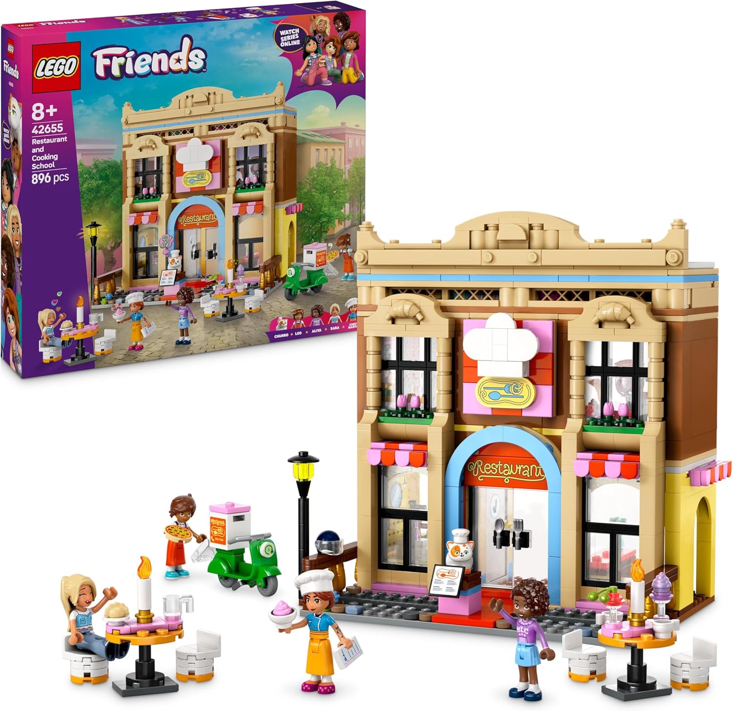 Конструктор LEGO Friends Ресторан и кулинарная школа 896 дет. - фото 1