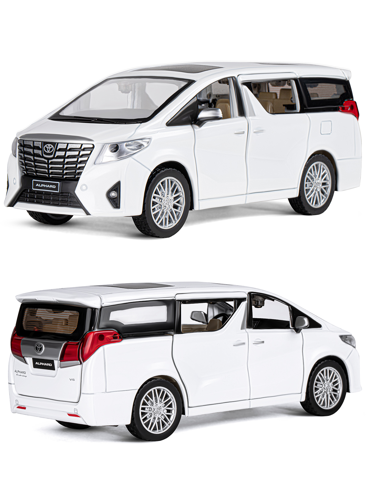 Автомобиль АВТОпанорама Toyota Alphard 1:29 JB1251333 - фото 7