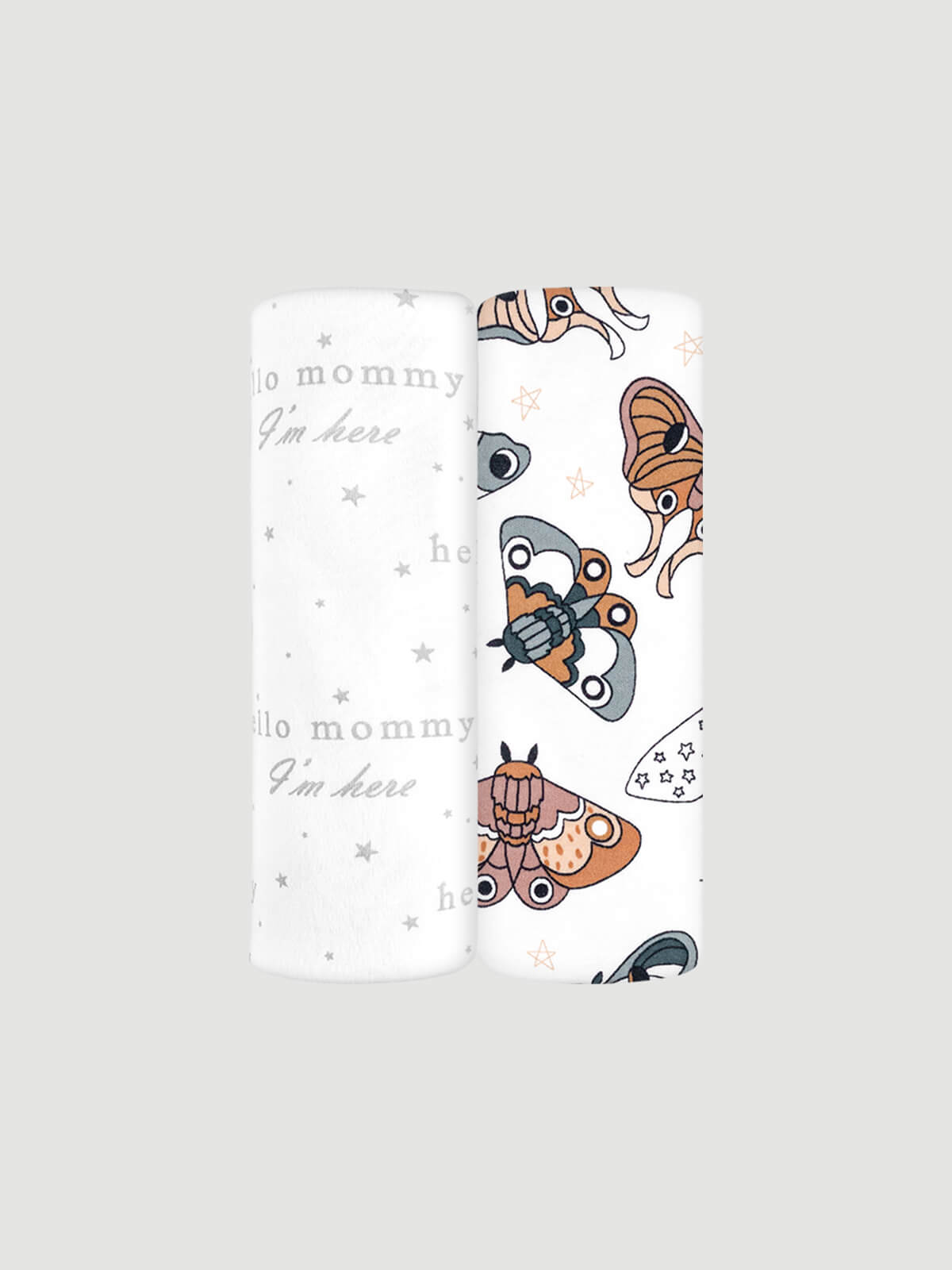 Пелёнка Mjolk Бабочки-Hello Mommy трикотаж 80х80 см 2 шт. - фото 1