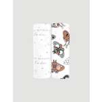 Пелёнка Mjolk Бабочки-Hello Mommy трикотаж 80х80 см 2 шт.