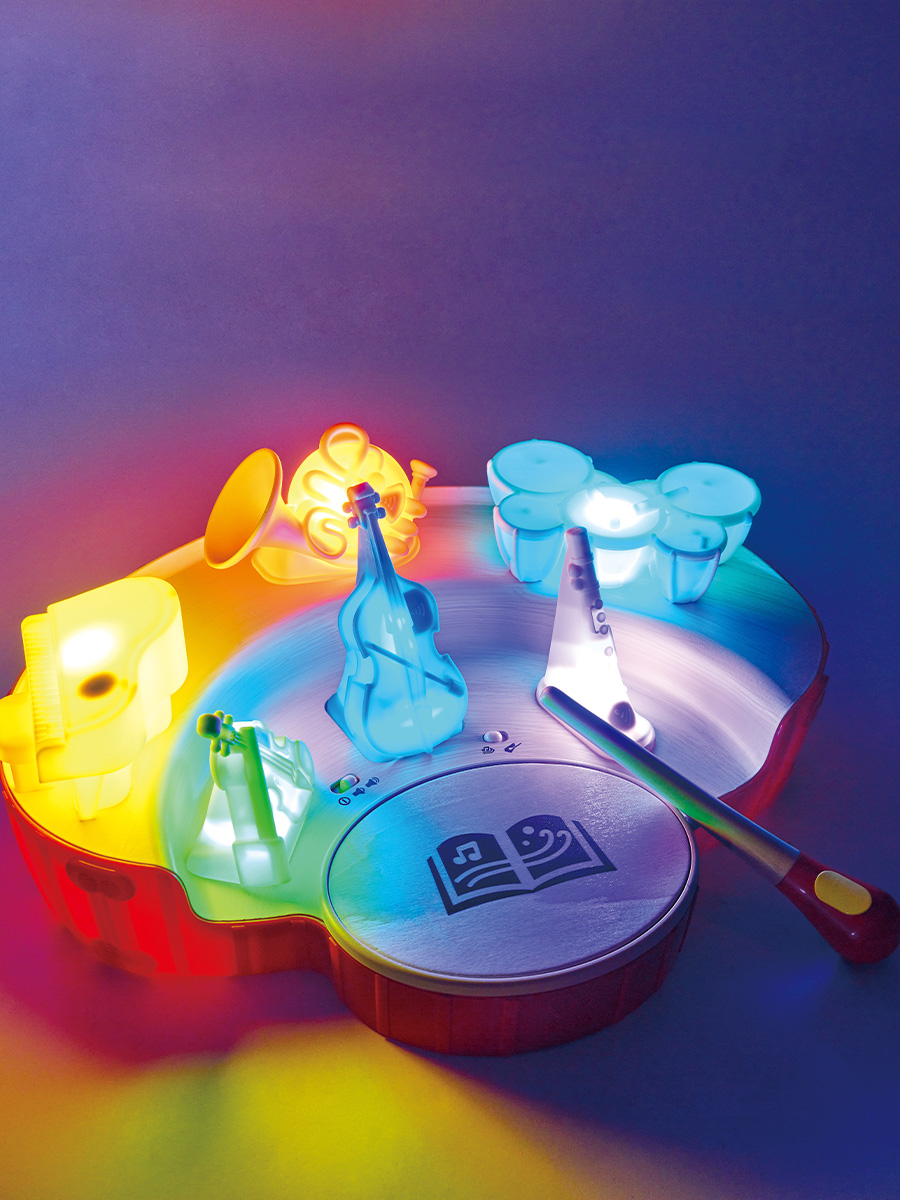 Игрушка музыкальная Hape Мини оркестр пианино, труба, скрипка, барабаны, кларнет - фото 8