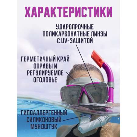 Набор для подводного плавания BESTWAY маска+трубка 24029