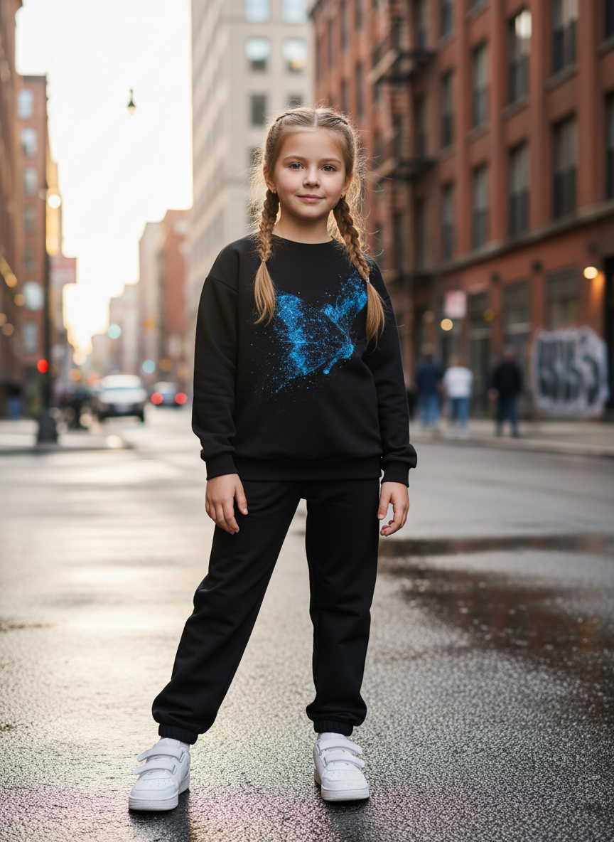 Костюм для девочки Утенок 7045г черный бабочка - фото 2