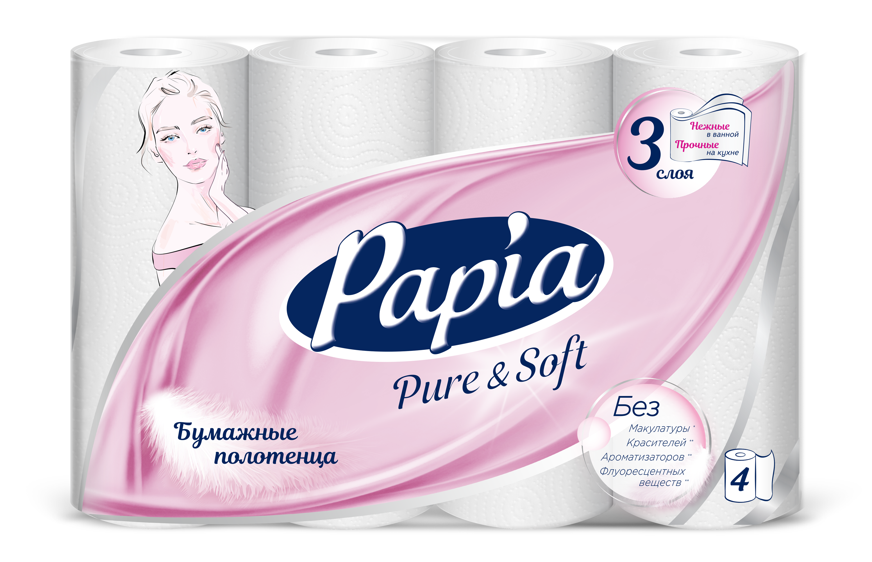 Бумажные полотенца Papia 4 шт. - фото 2