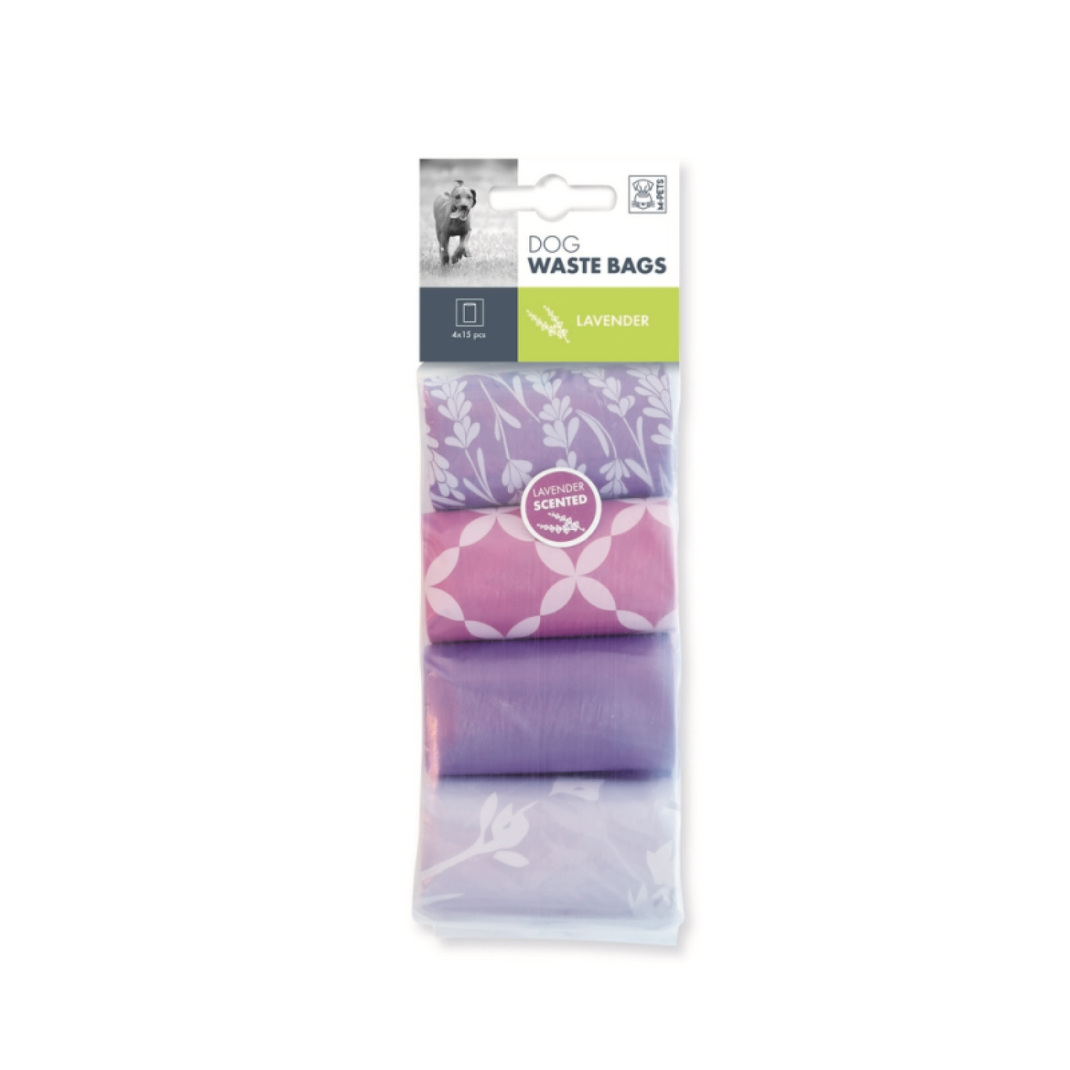 Пакеты для выгула собак M-PETS лаванда 4*15 пакетов - фото 1
