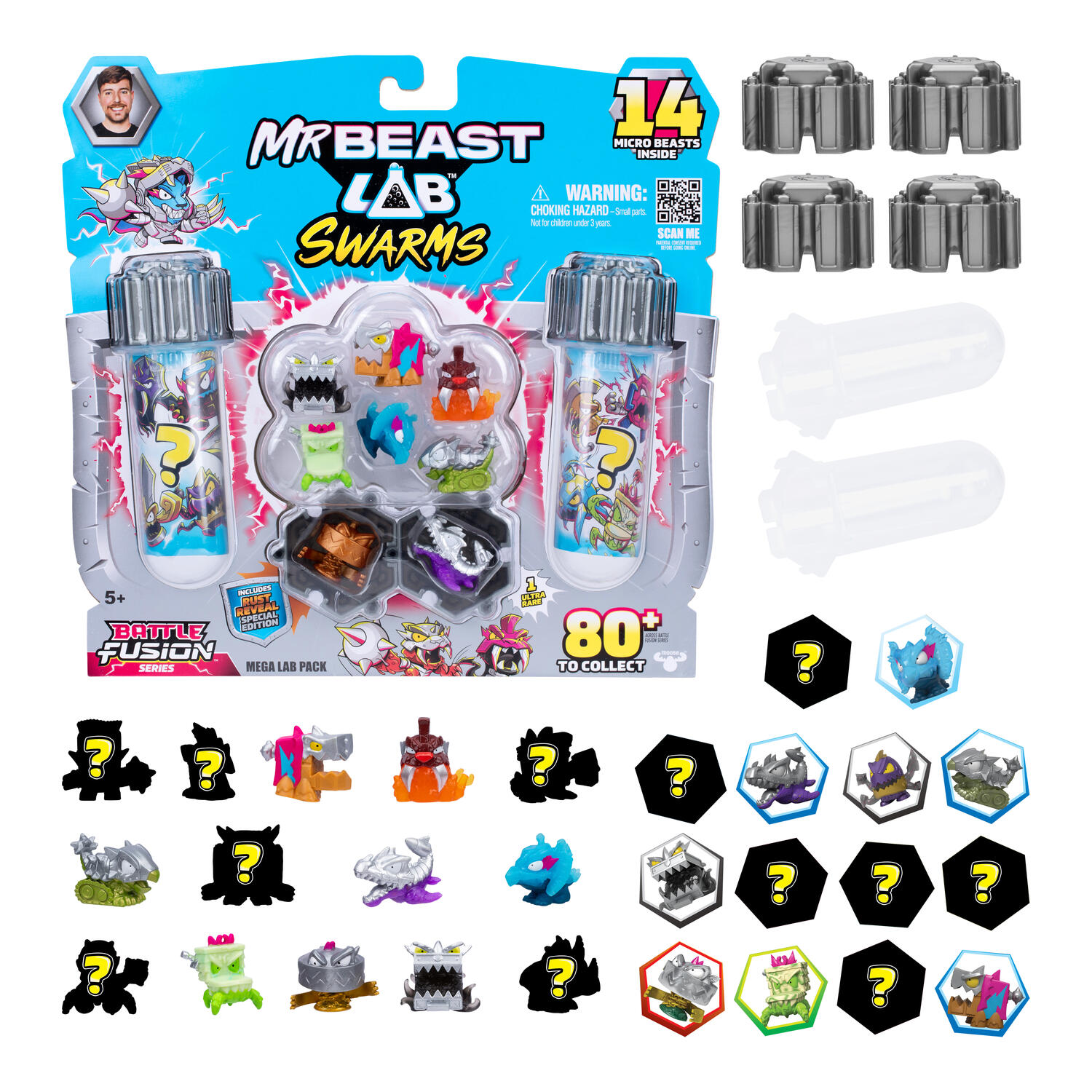 Игровой набор Moose MrBeast Lab 14 фигурок+2 колбы - фото 1