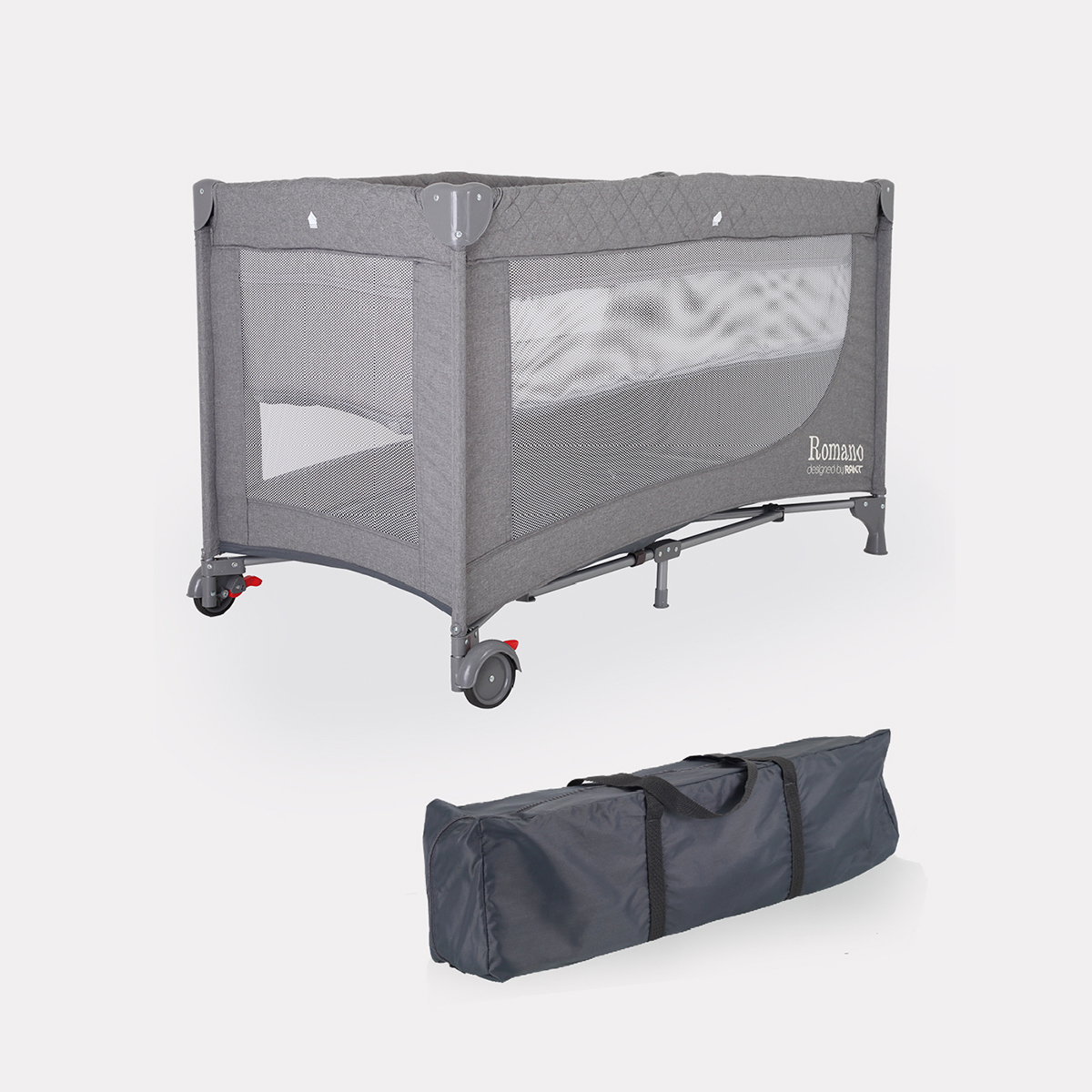 Манеж кровать Rant Romano grey серый 4630033351815 - фото 1