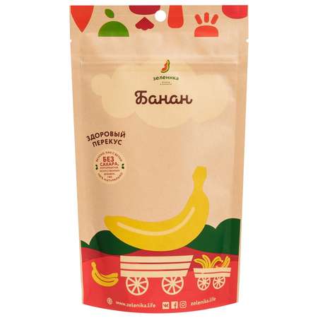 Снеки Зеленика сушеный банан 20г