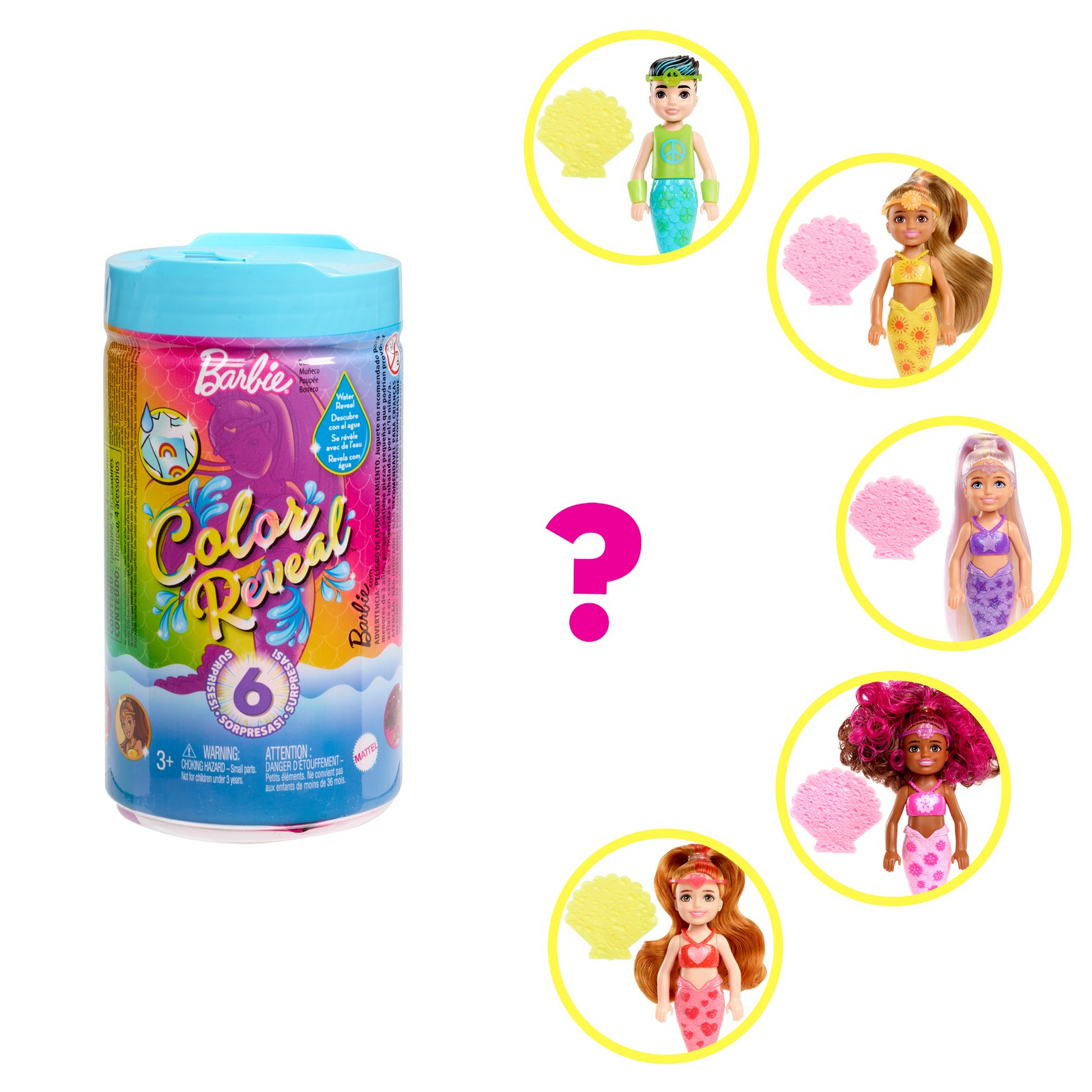 Кукла мини Barbie Color Reveal HCC75 - фото 3