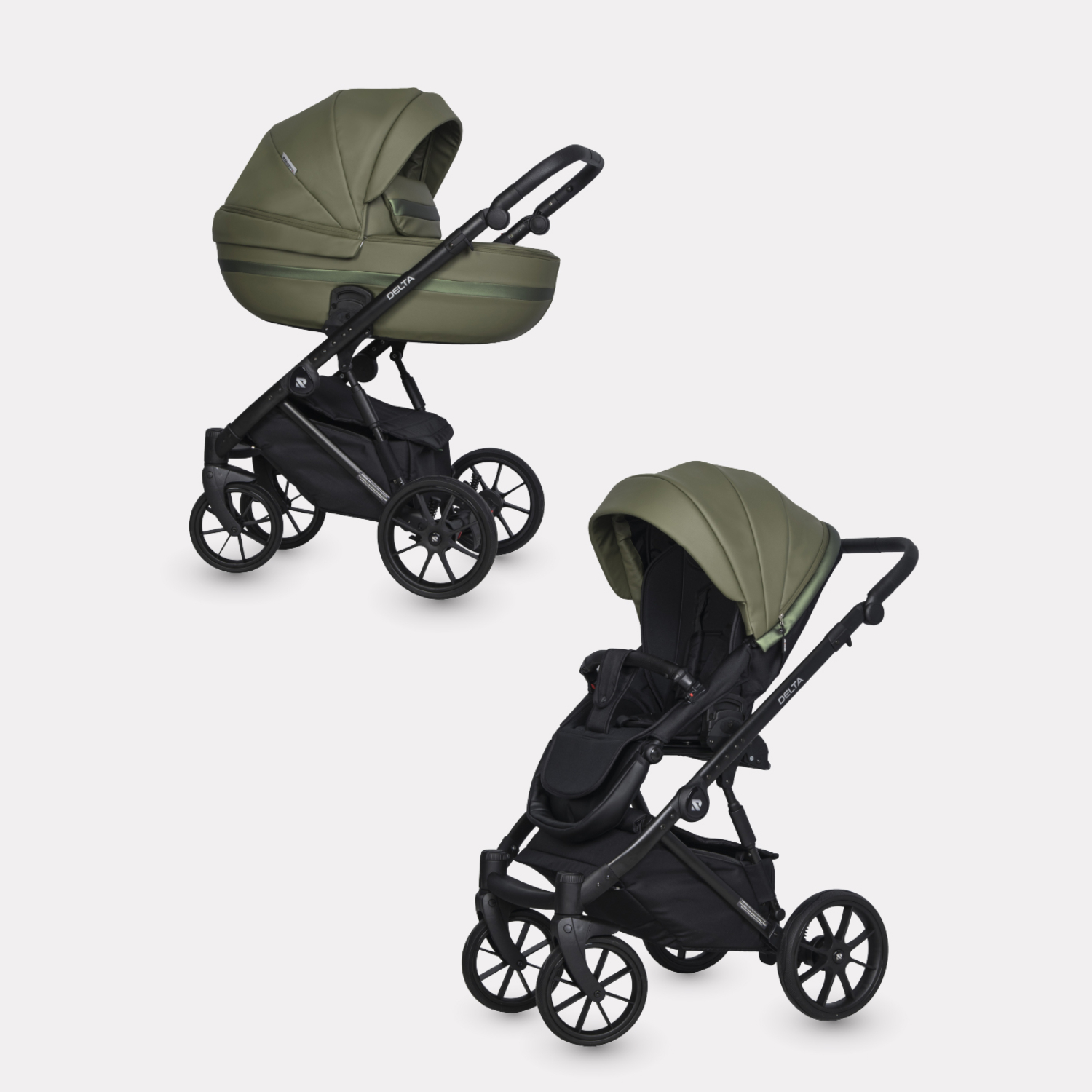 Коляска 2в1 Riko Basic Delta Olive - фото 1