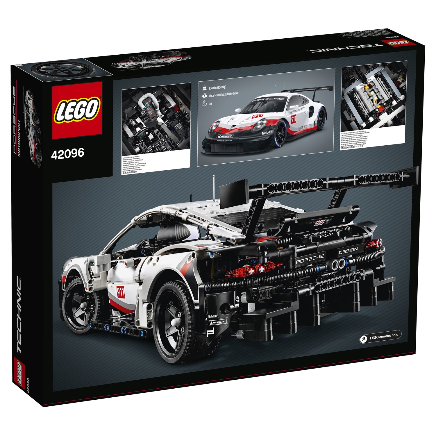 Конструктор LEGO Technic Porsche 911 RSR 1580 дет. - фото 3