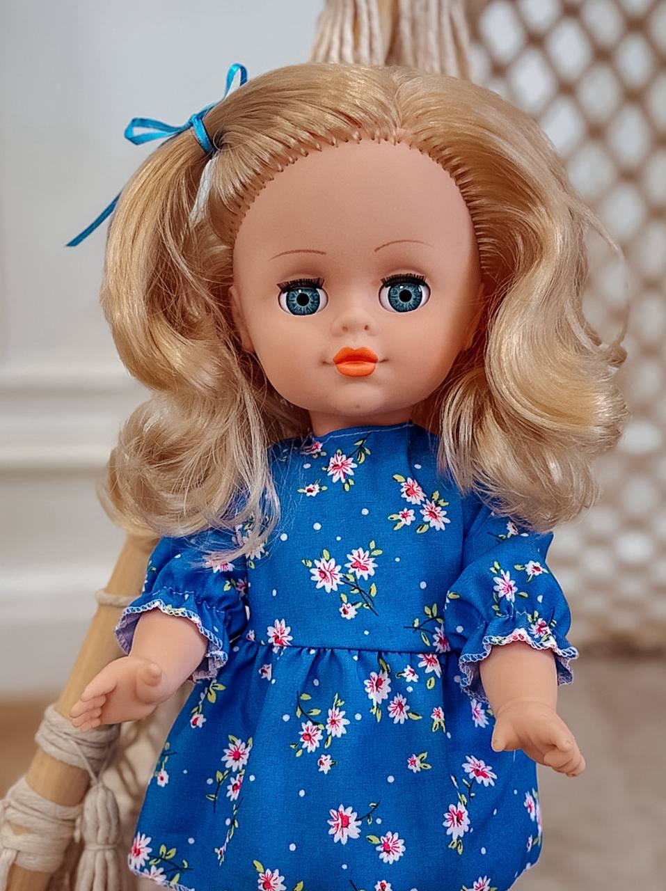 Кукла классическая СТРАНА КУКОЛ большая говорящая в платье высота 40 см 23-06.3 - фото 18