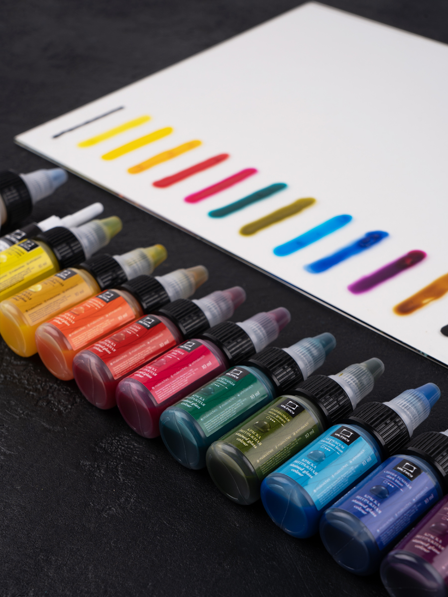 Краски витражные Малевичъ 12 цв. - фото 10