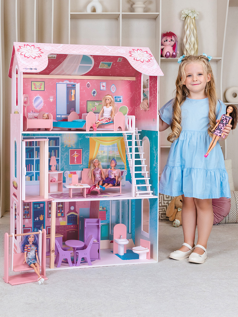 Домик для кукол PAREMO 121 см с мебелью PD315-01 - фото 2