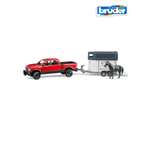 Пикап Bruder RAM 2500 c коневозкой + лошадь