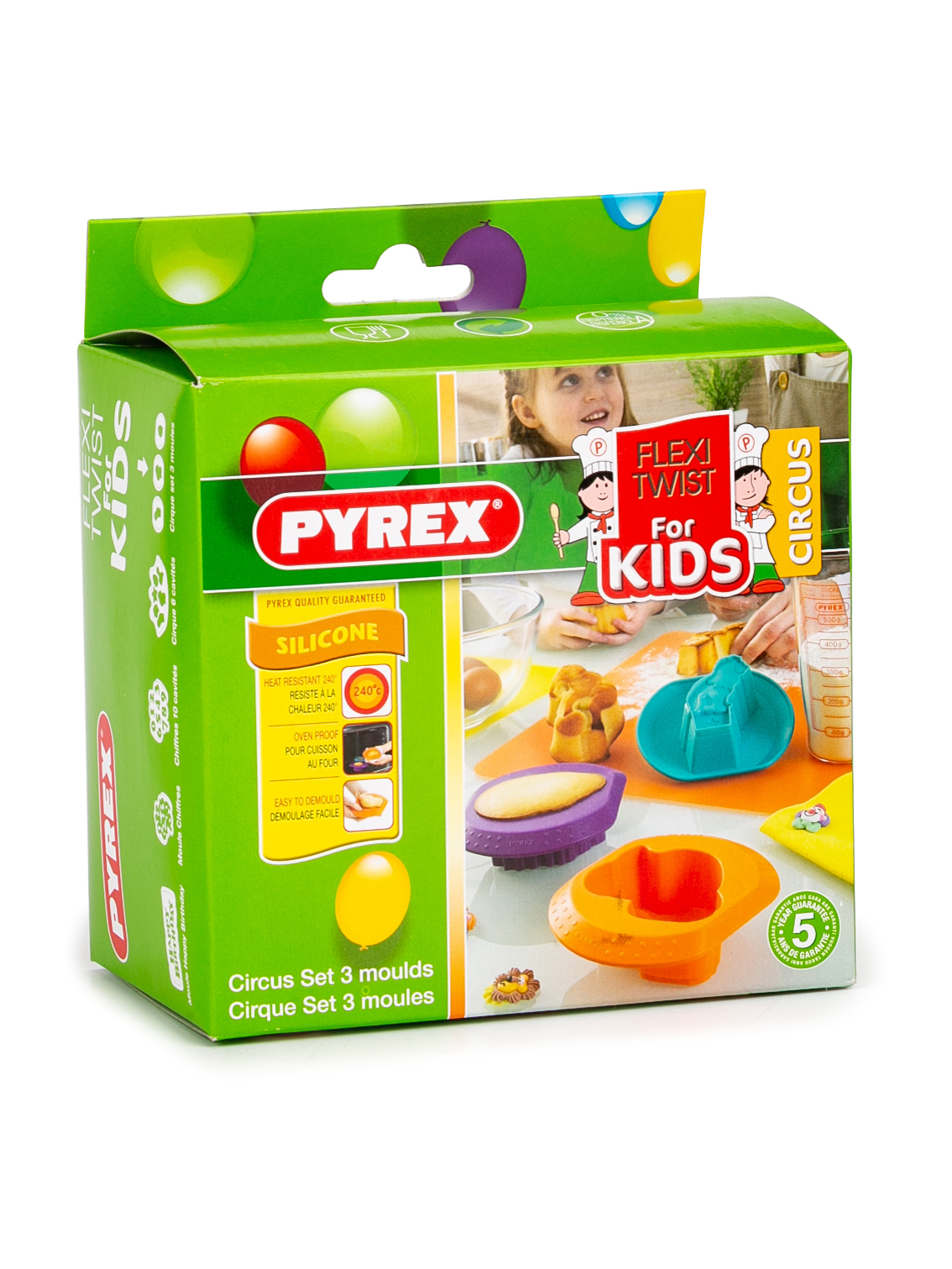 Набор фигурных форм для выпечки PYREX 3 предмета цирк - фото 1