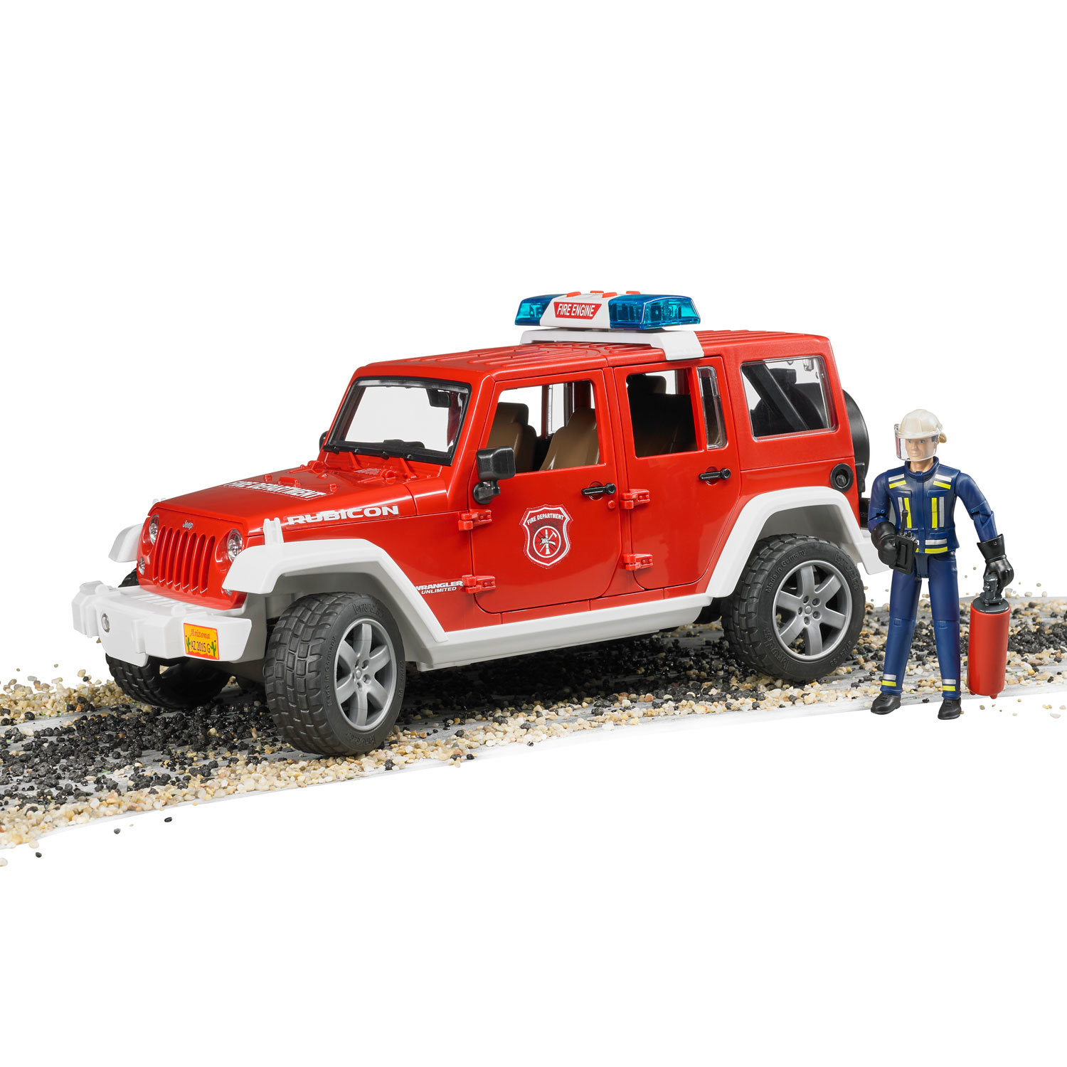 Пожарная машина Bruder Jeep с фигуркой 02-528 - фото 8