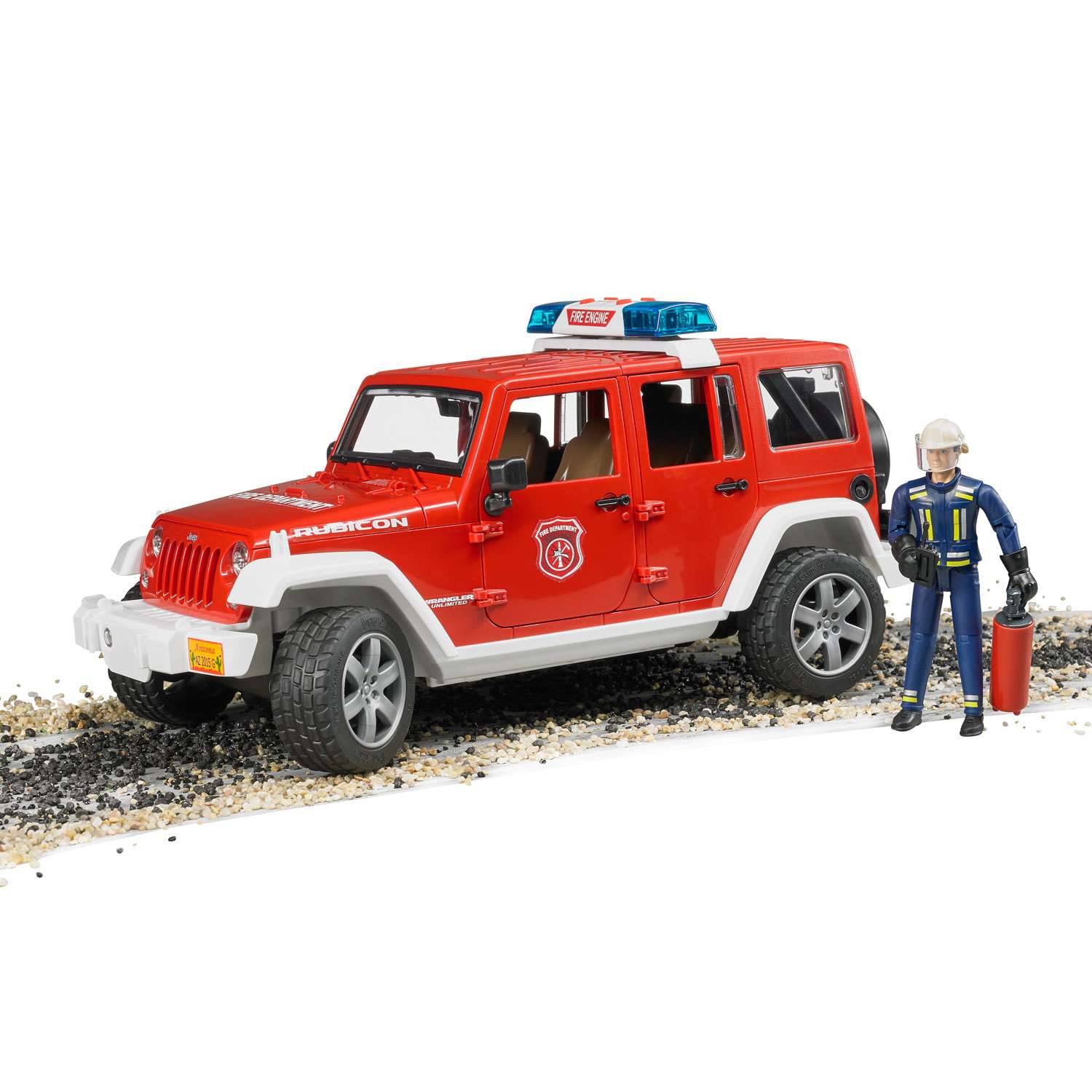 Пожарная машина Bruder Jeep с фигуркой 02-528 - фото 8