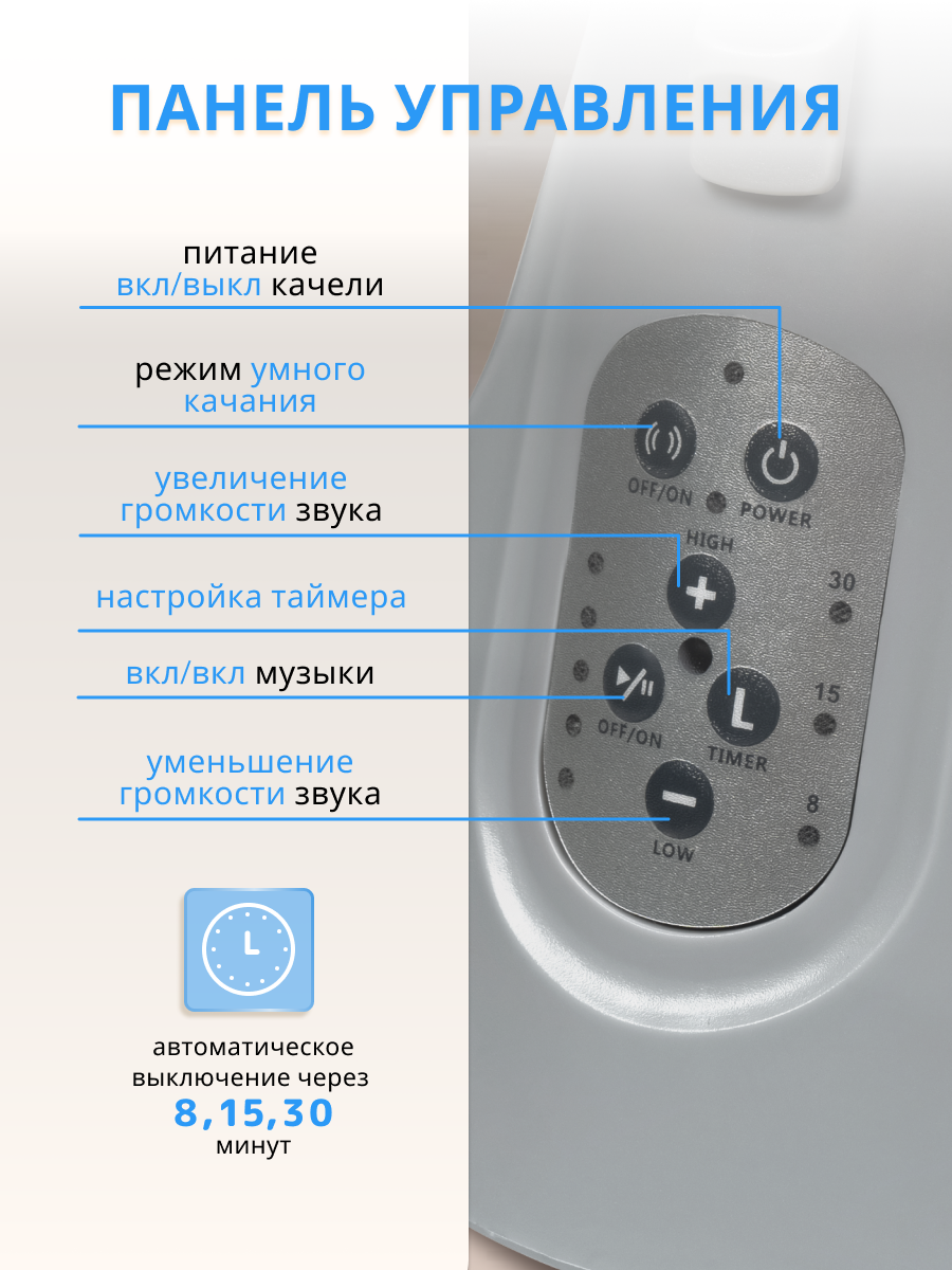 Качели Farfello 88944 серый - фото 8