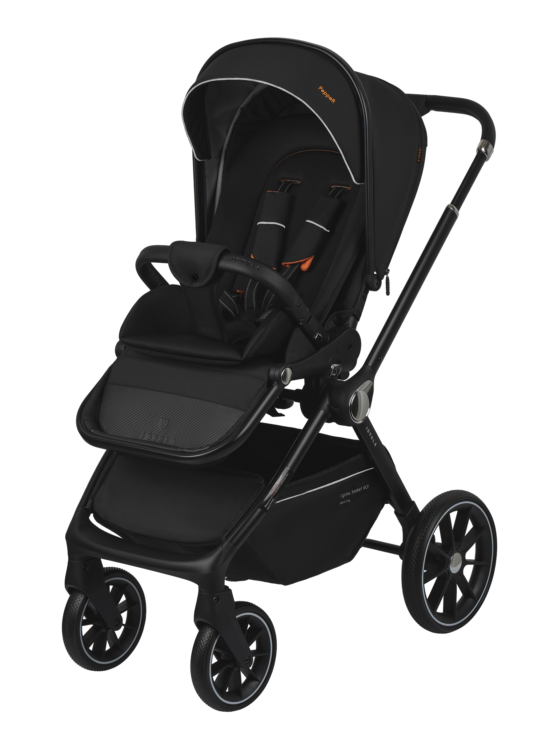 Коляска прогулочная JOVOLA Pepper черный - фото 10