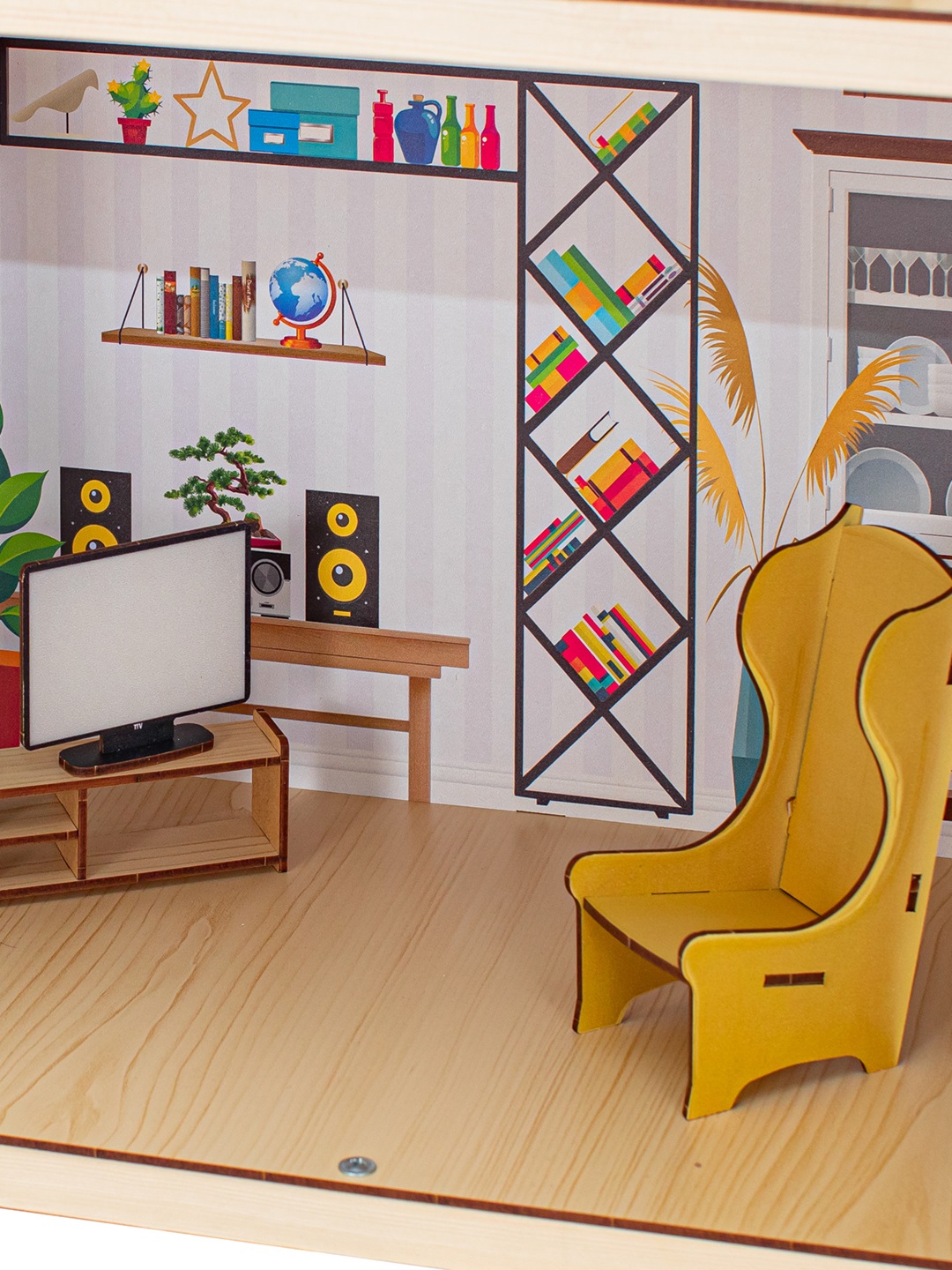 Домик для кукол M-WOOD 115 см с мебелью 3037 - фото 11