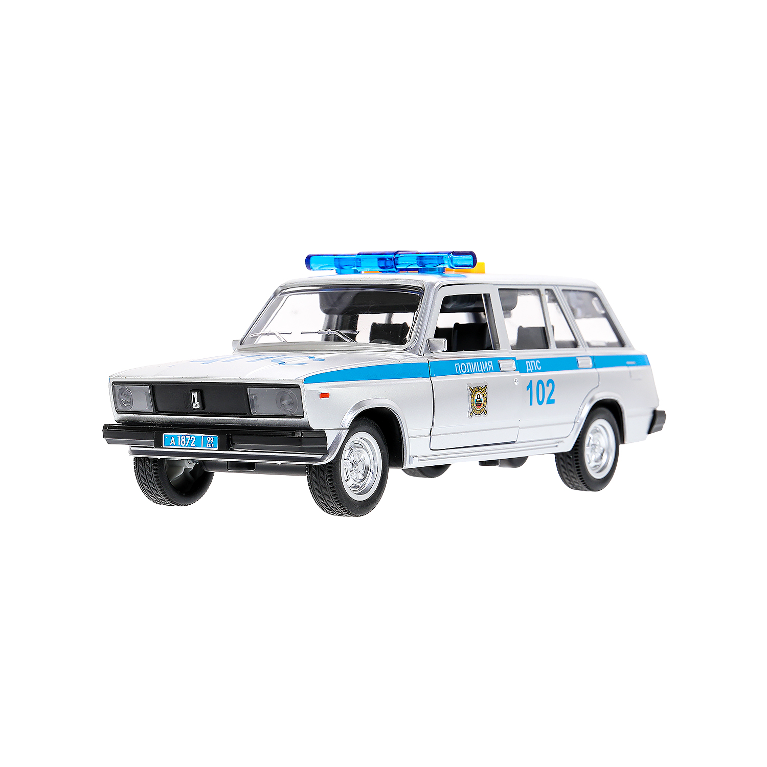 Полицейская машина Технопарк Жигули серебряный 382552 - фото 4