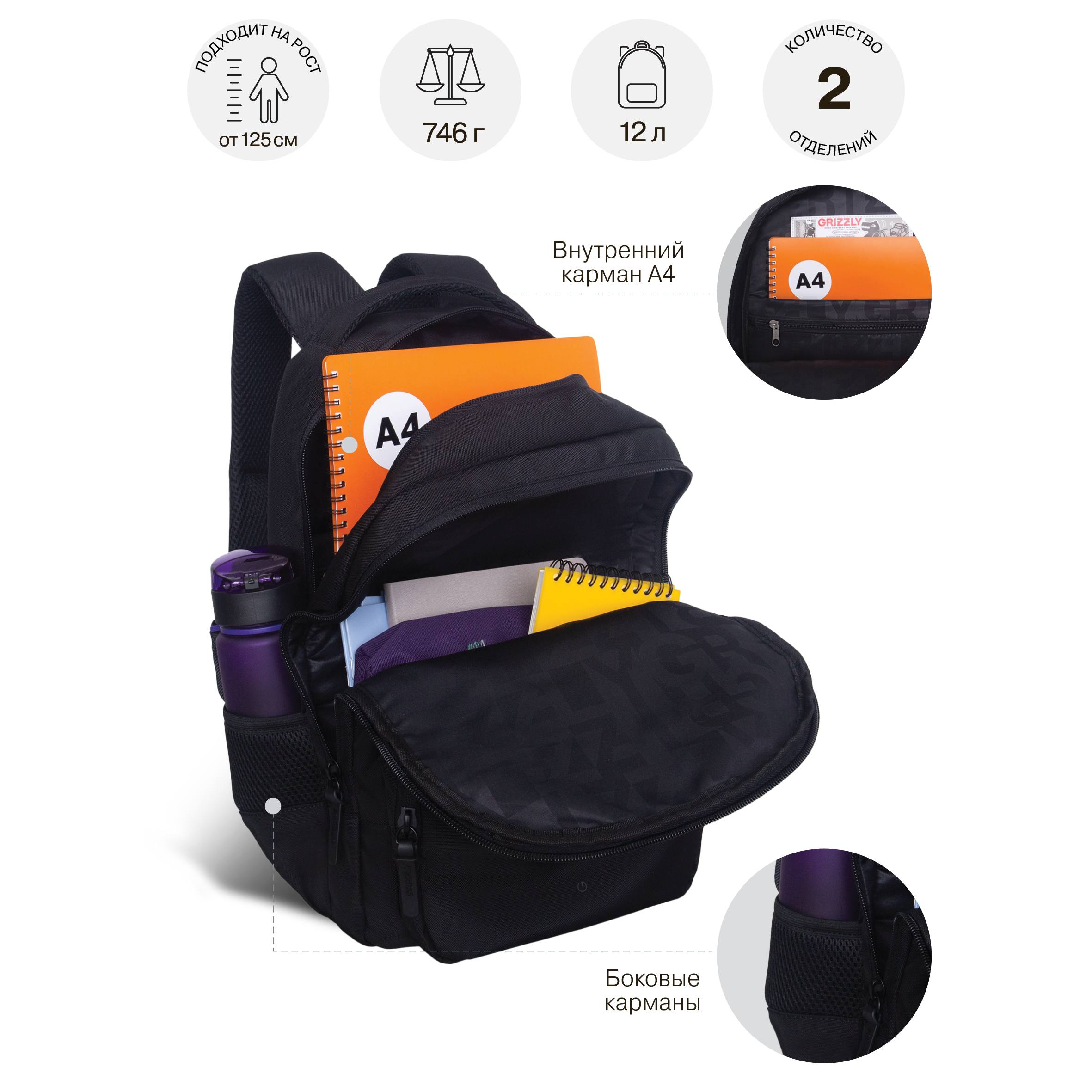 Рюкзак Grizzly для мальчика - фото 6