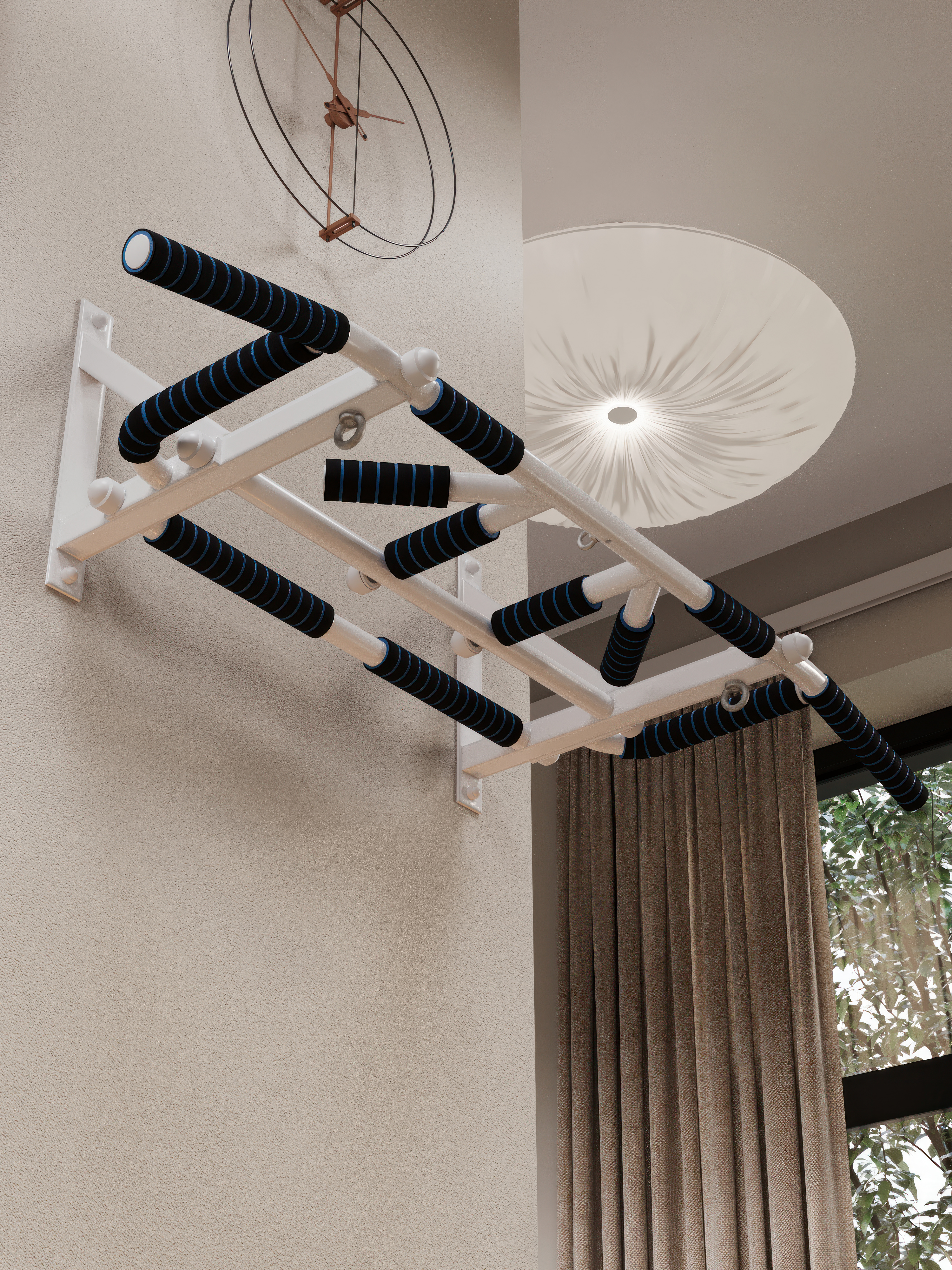 Турник настенный "Тарантул" COMFORT с неопреновыми ручками - фото 7