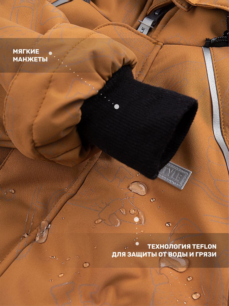 Комбинезон NIKASTYLE 8з0124 кэмел/черный - фото 9