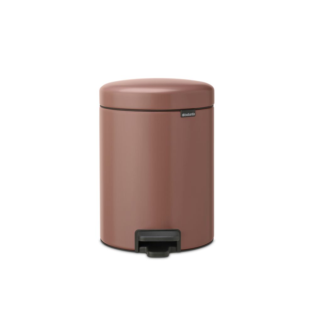 Бак мусорный Brabantia NewIcon с педалью светло-коричневый 5л 233982 - фото 2