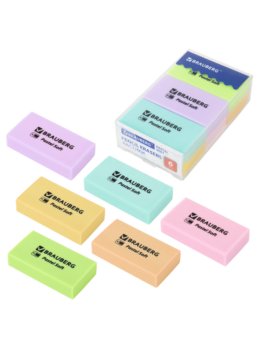 Ластик Brauberg 6 шт. - фото 5
