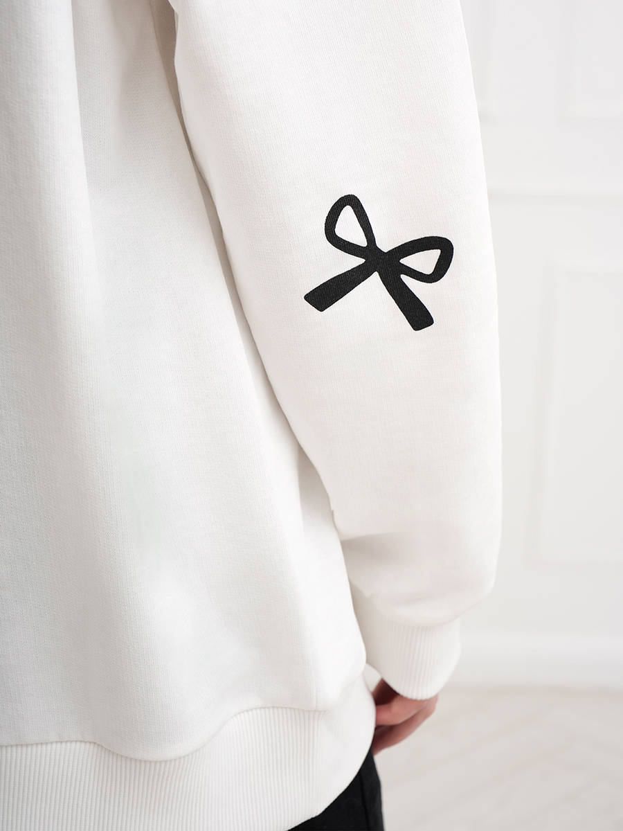 Свитшот HappyFox HF00851молочный.бантики - фото 5