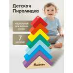 Игрушка Alatoys пирамидка ЁЛОЧКА 7деталей