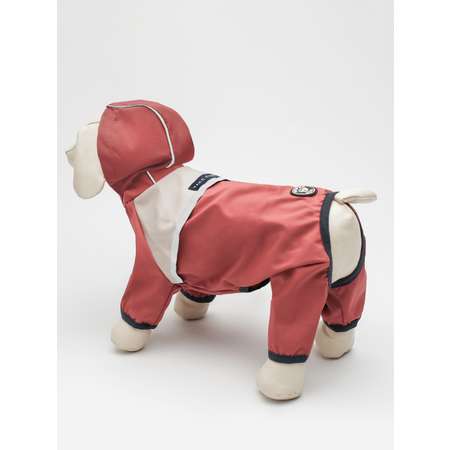 Дождевик для собак бордовый PIFPAF DOG