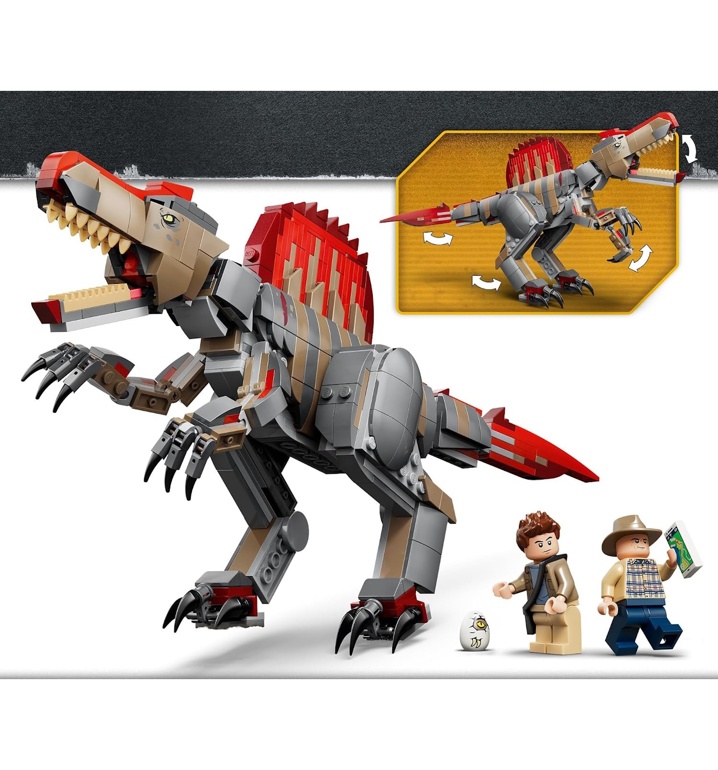 Конструктор LEGO Jurassic World Побег Спинозавра 820 дет. - фото 4