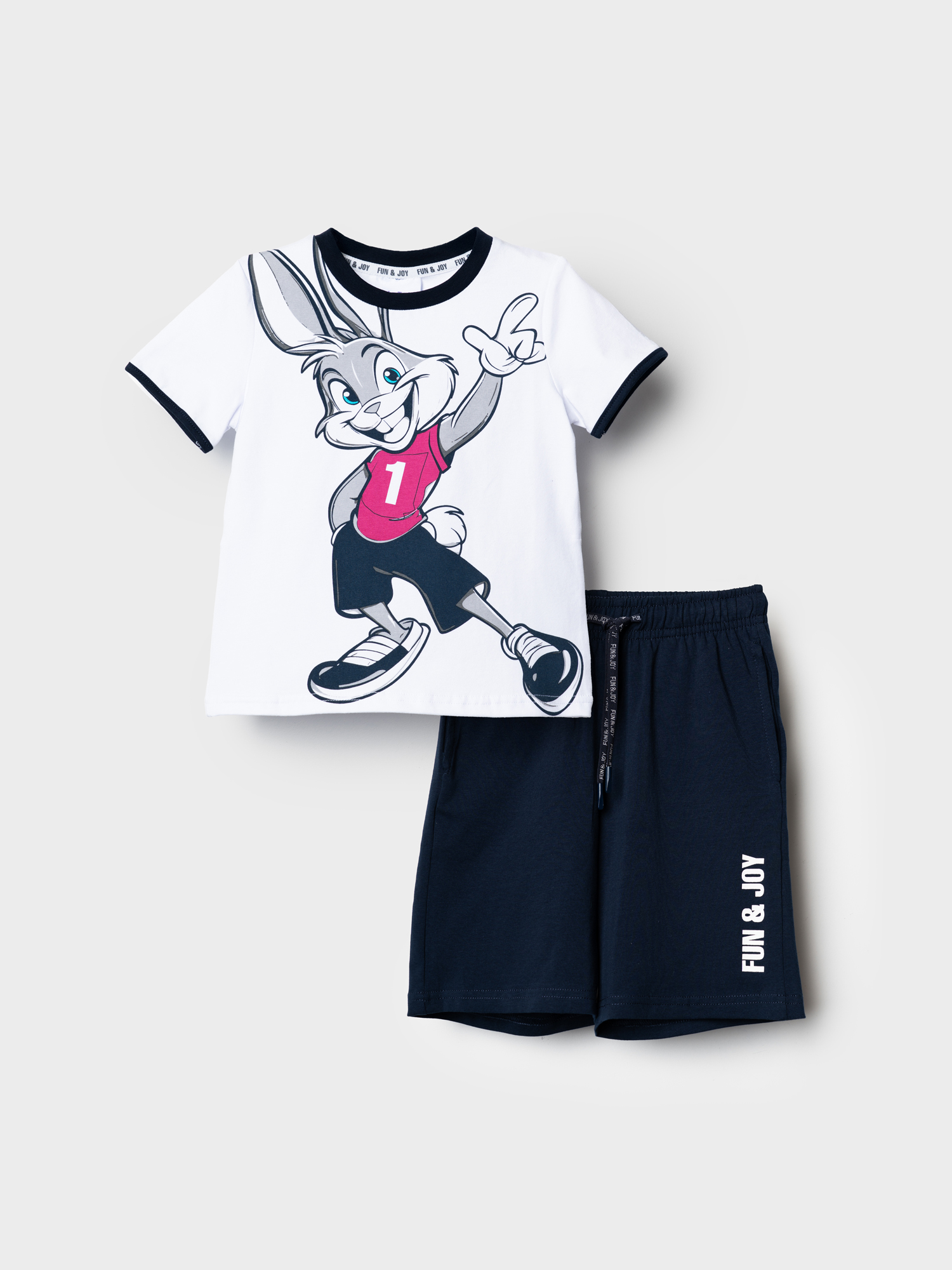 Изображение товара Детский костюм для мальчика PlayToday 98 футболка и шорты из хлопка яркий принт