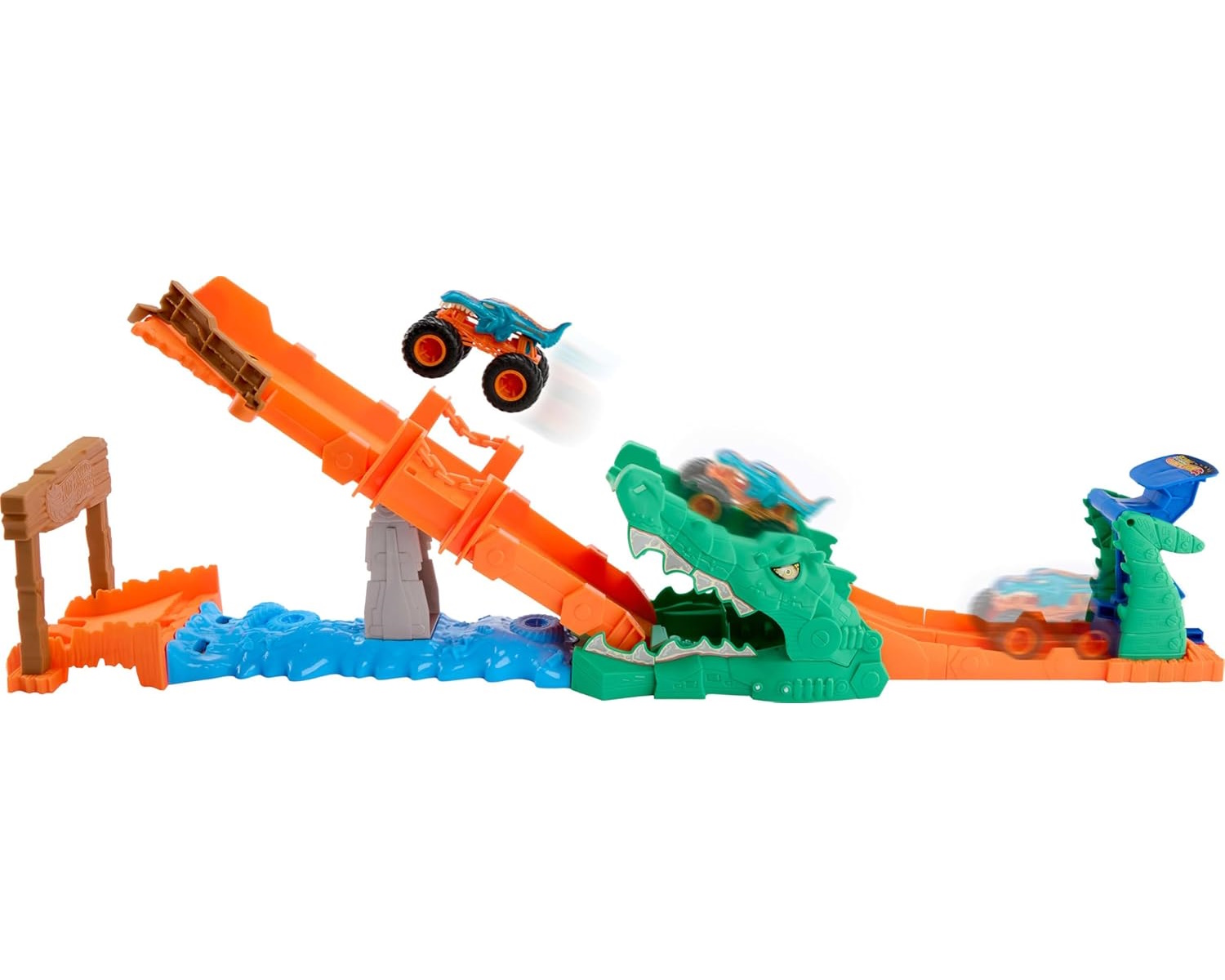 Трек Hot Wheels Трюк с крокодилом JJN45 - фото 3