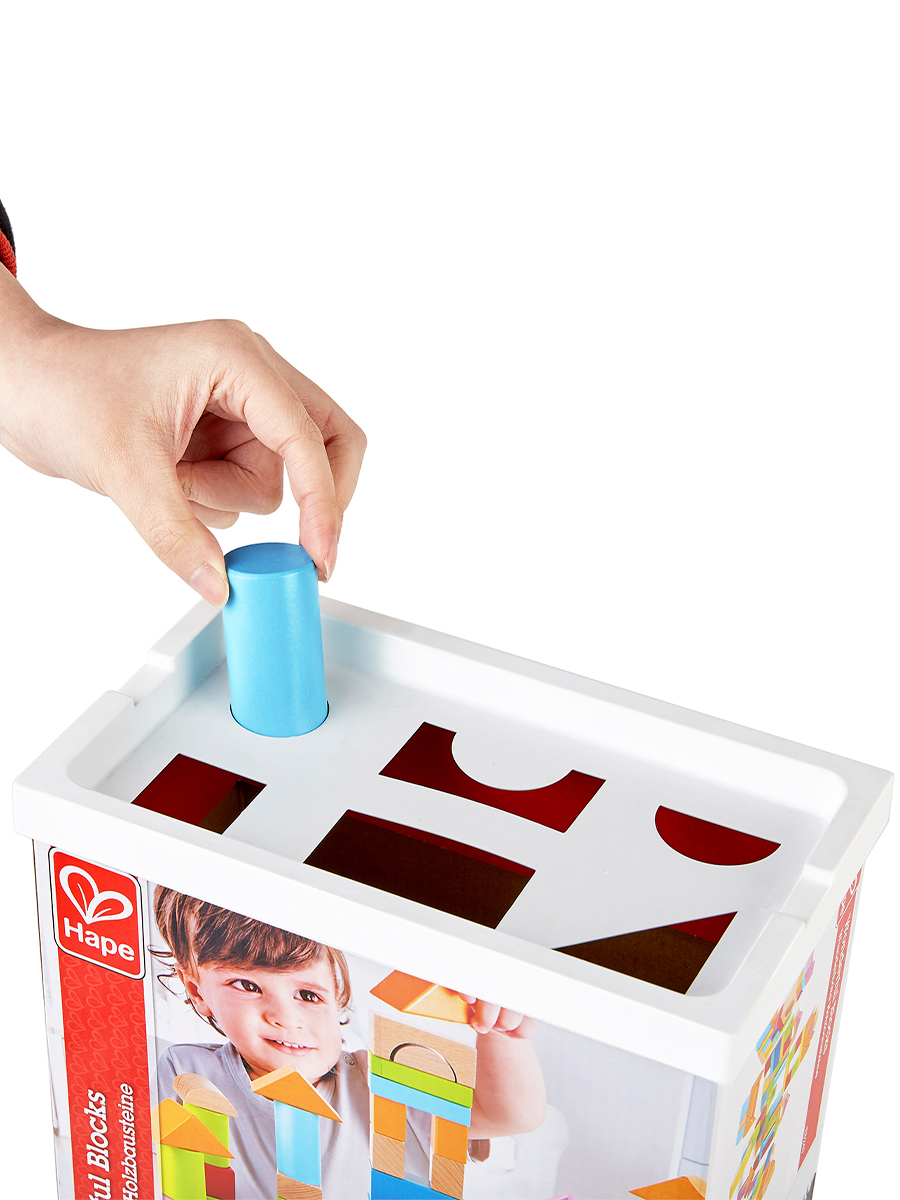 Конструктор Hape Кубики деревянный 101 дет. - фото 6