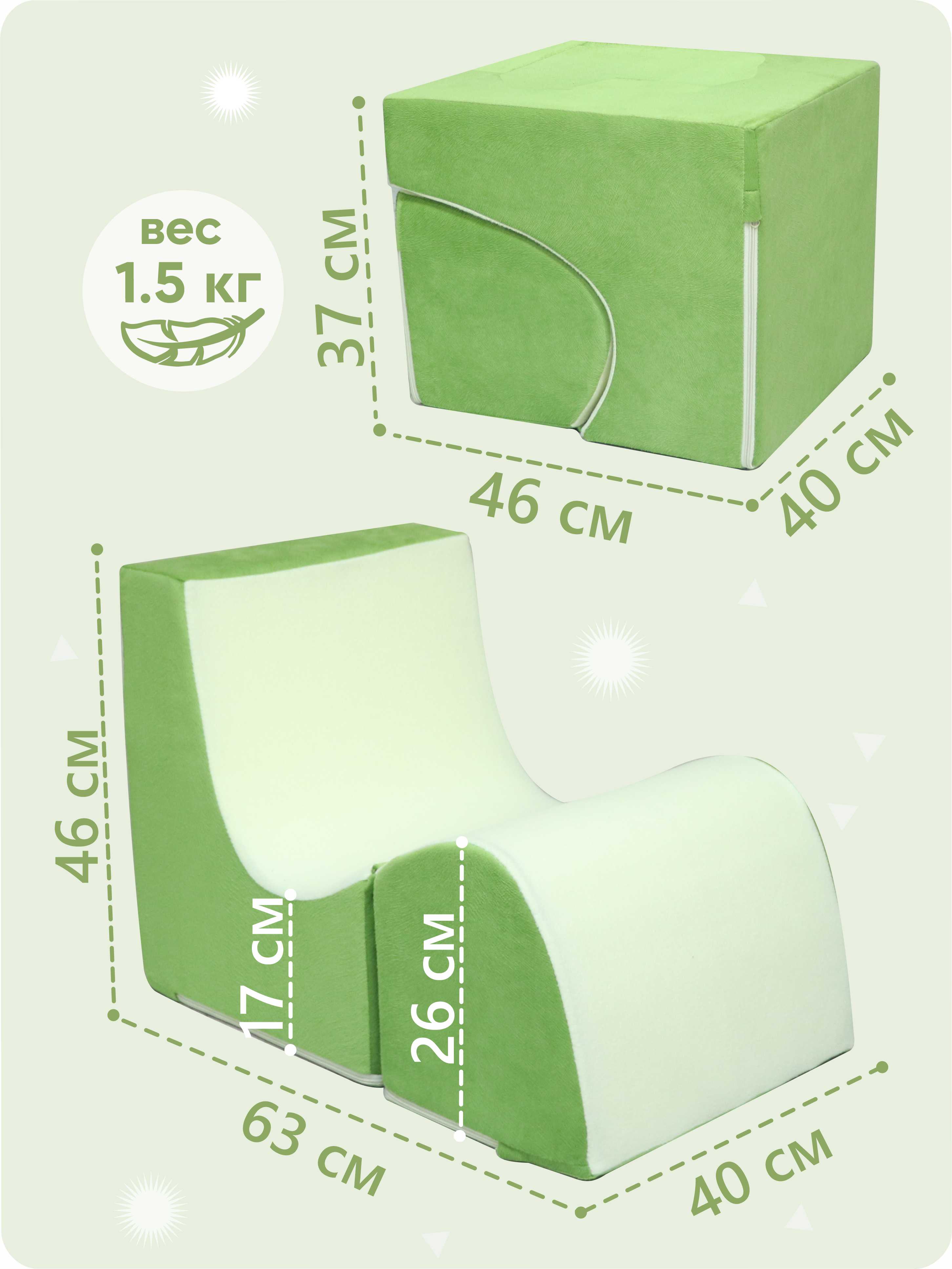 Пуфик Кипрей зеленый - фото 3