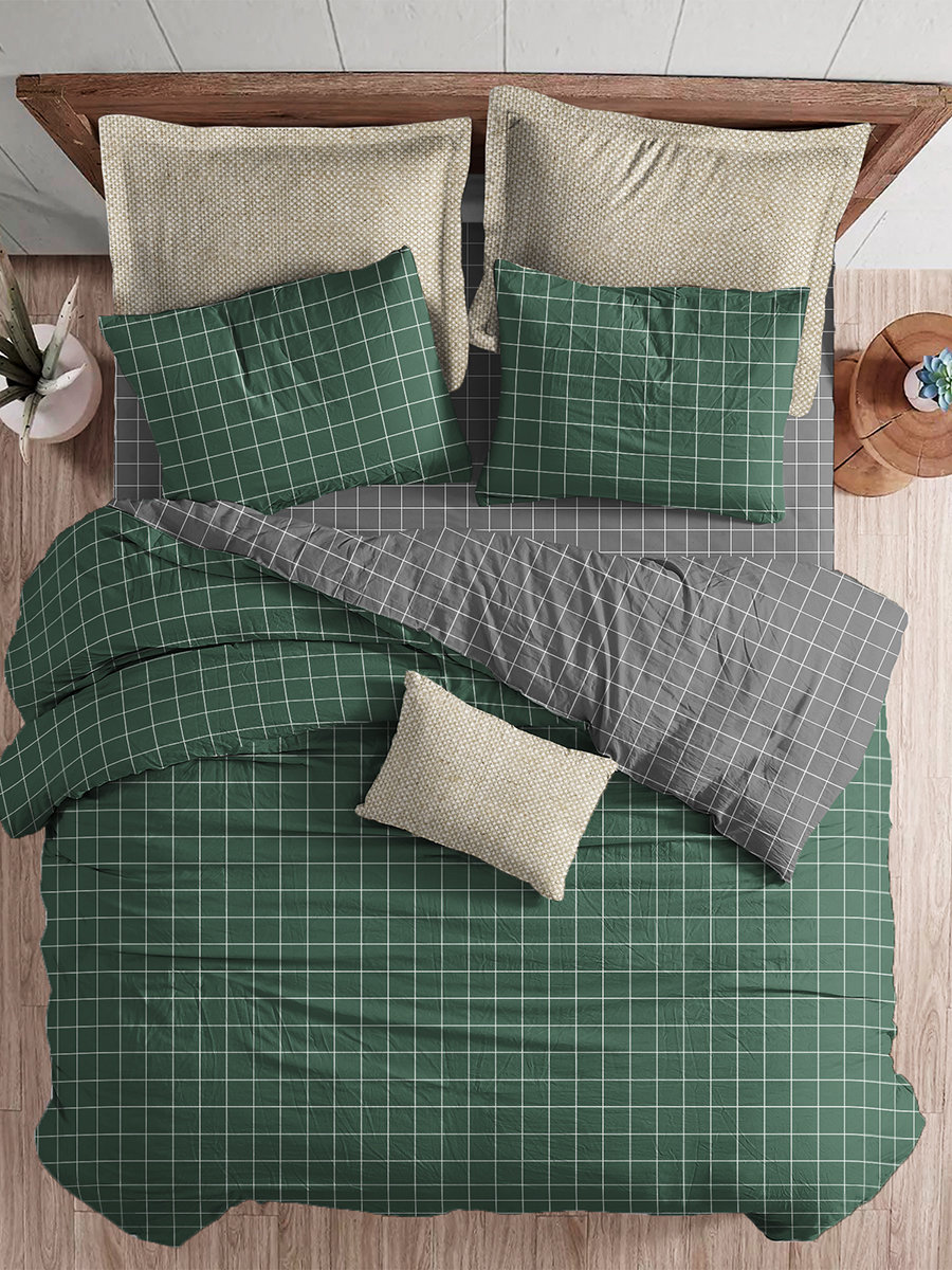 Комплект постельного белья BRAVO Клетка евро 4 предм. - фото 9