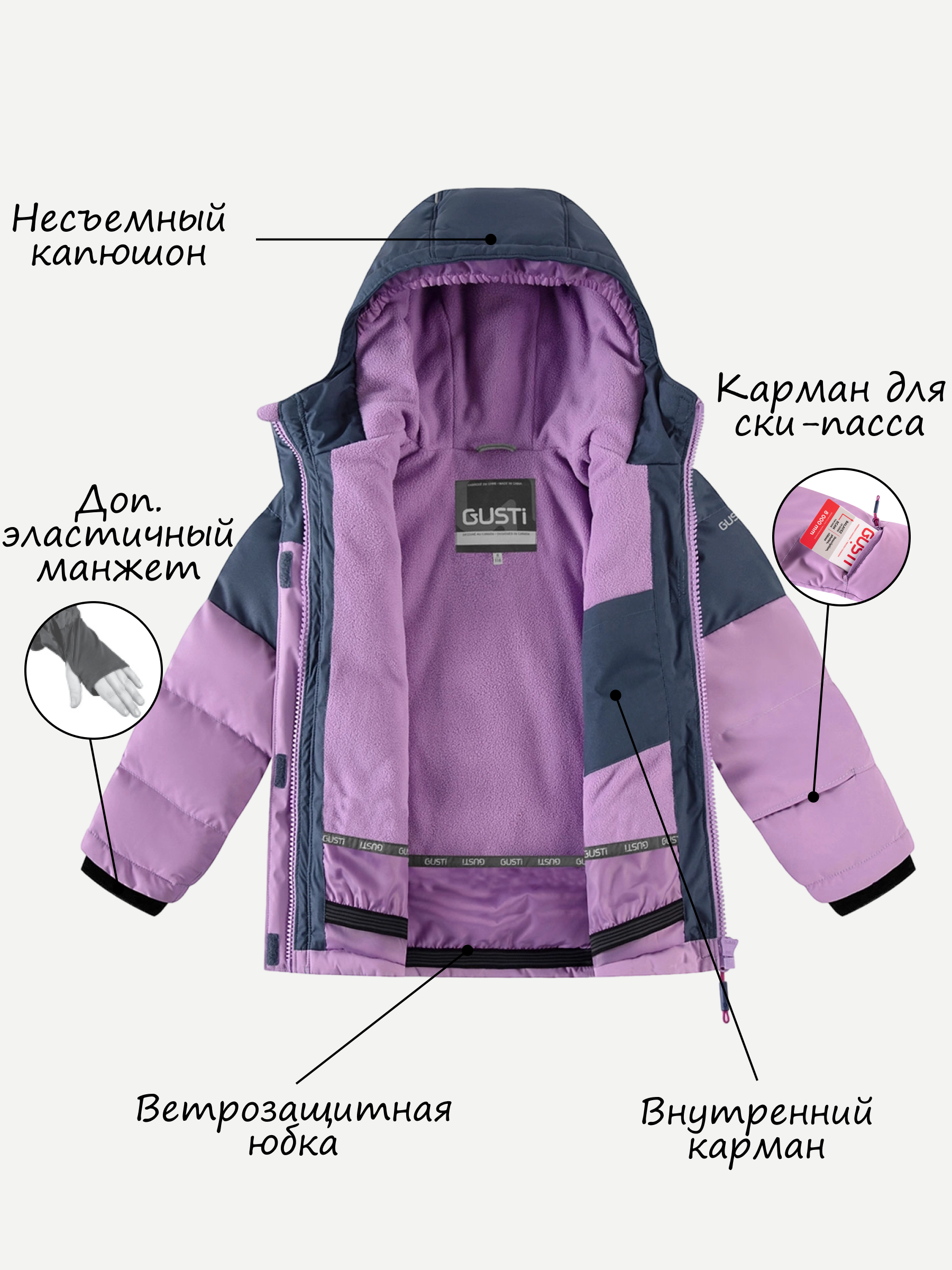 Комплект GUSTI GW5GS510-VIOLET - фото 4