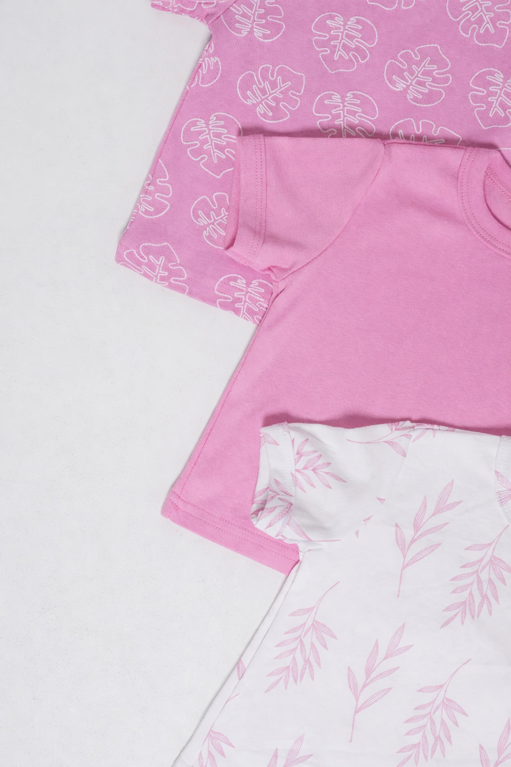 Футболка 3 шт Супер Пупс нбр/3пр/футб/розовыеветочкилисточки - фото 2