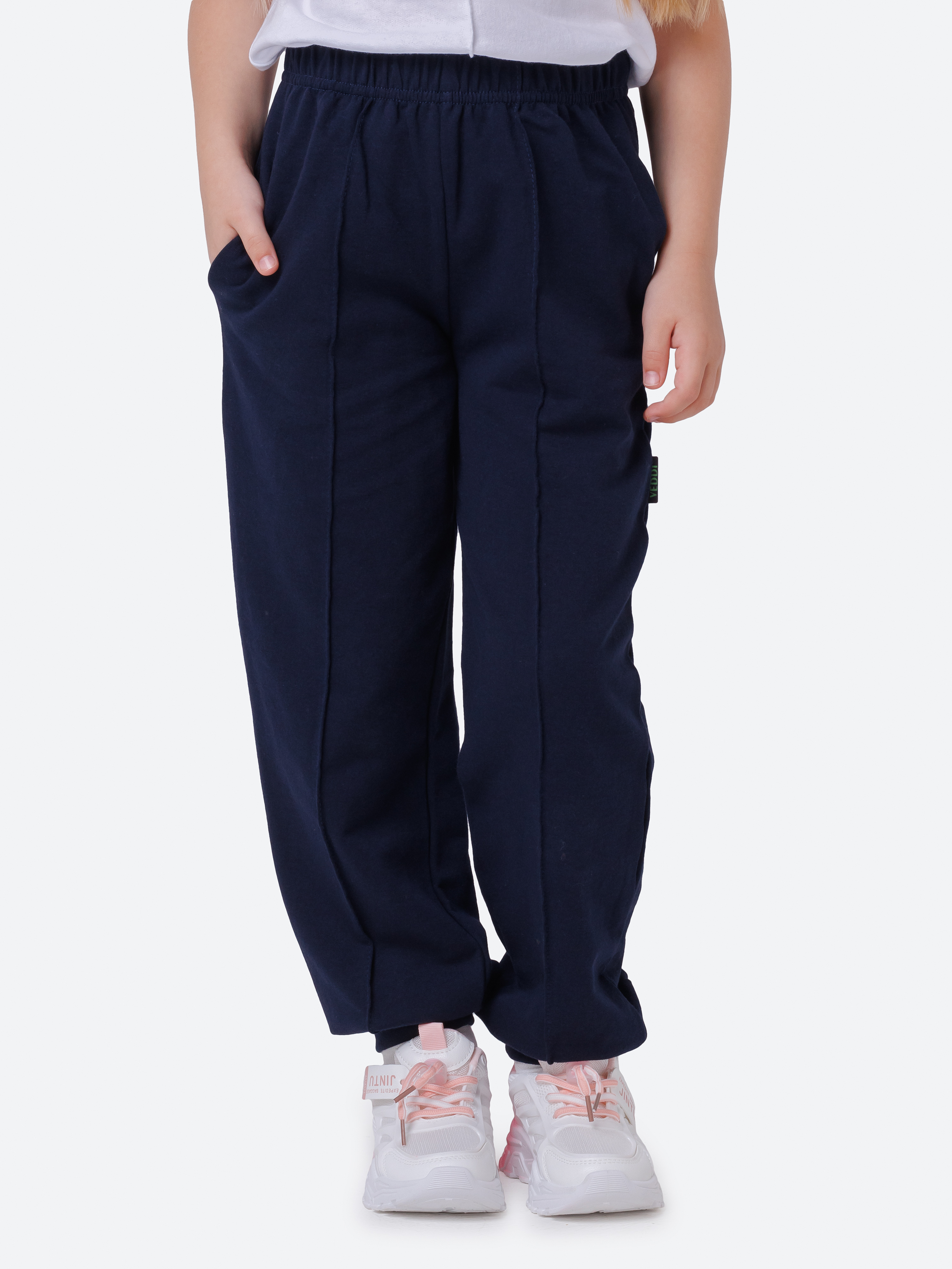 Брюки VEDDI 6041фп-2025-белый/синий - фото 1